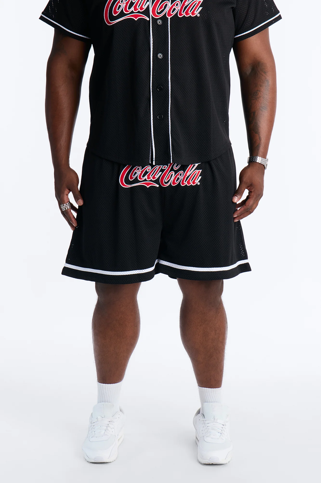 Coca Cola Patch Mesh Short - Black - Image 5