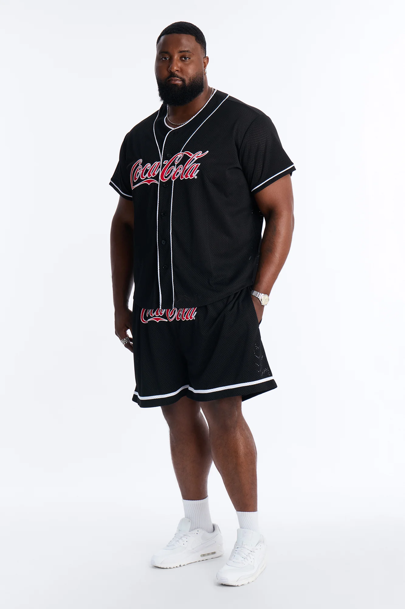 Coca Cola Patch Mesh Short - Black - Image 6