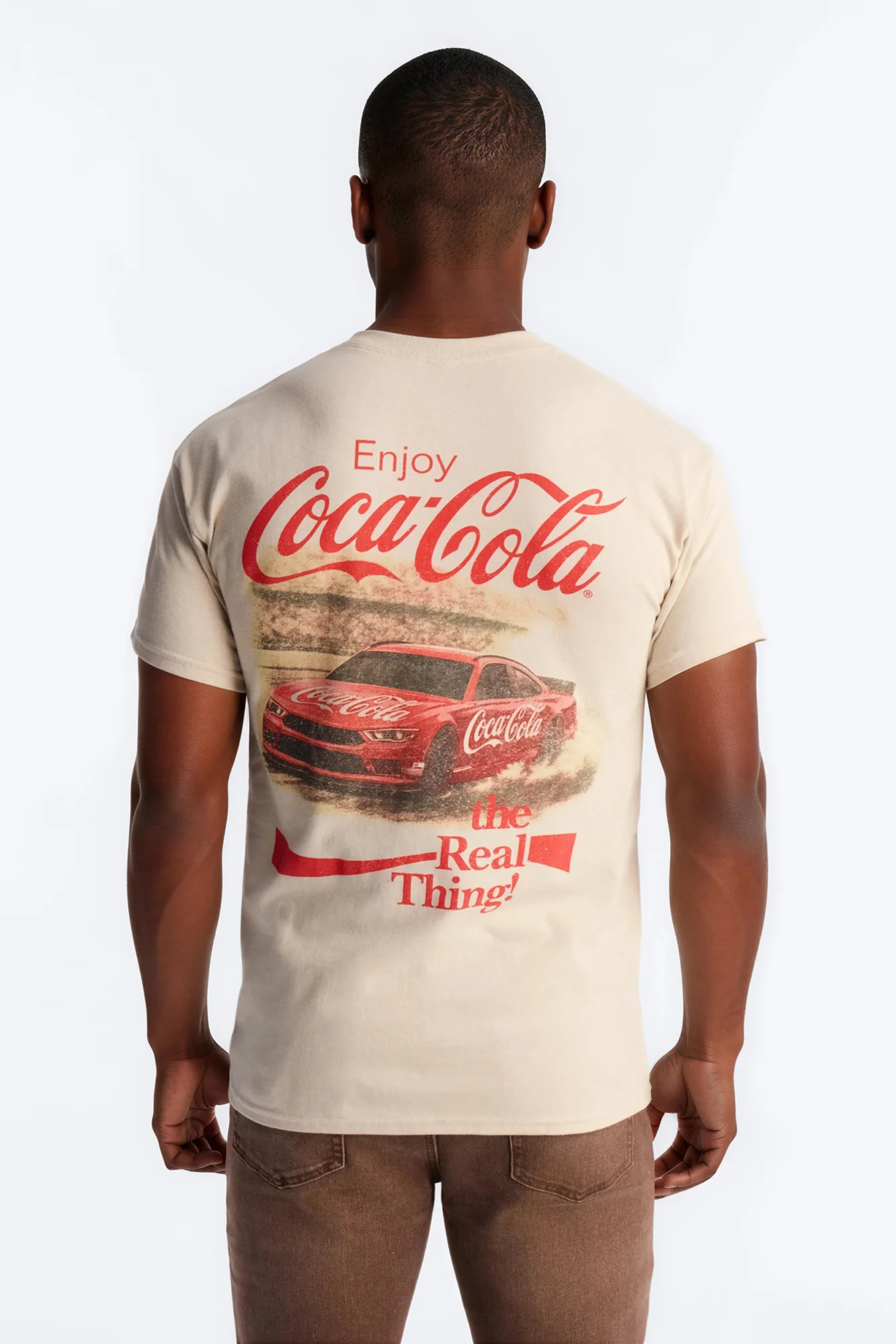 Coca Cola Race Heavy Weight Short Sleeve Tee - Cream