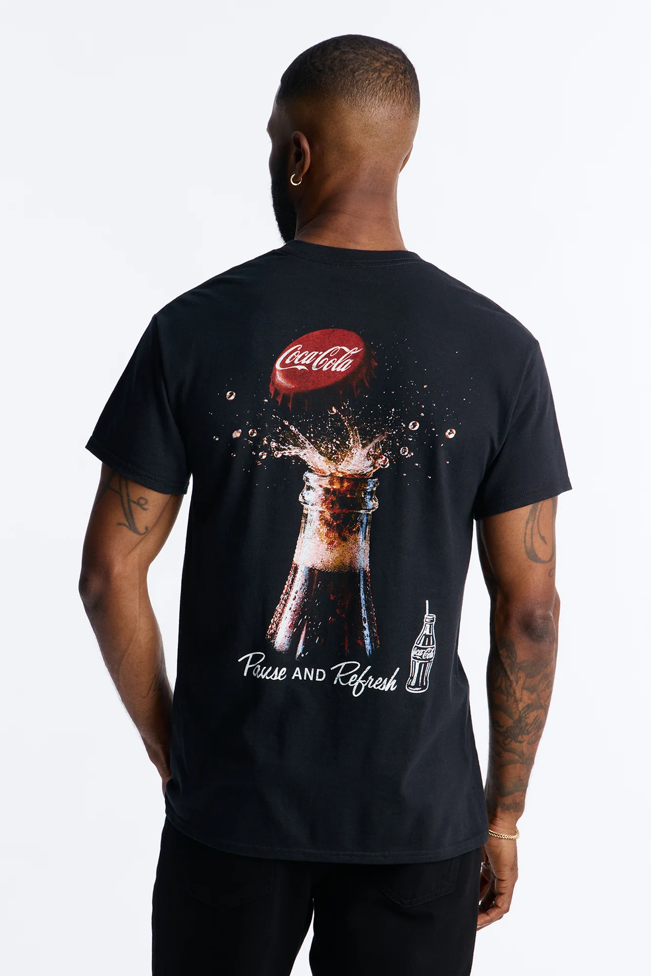 Coca Cola Refresh Heavy Weight Short Sleeve Tee - Black