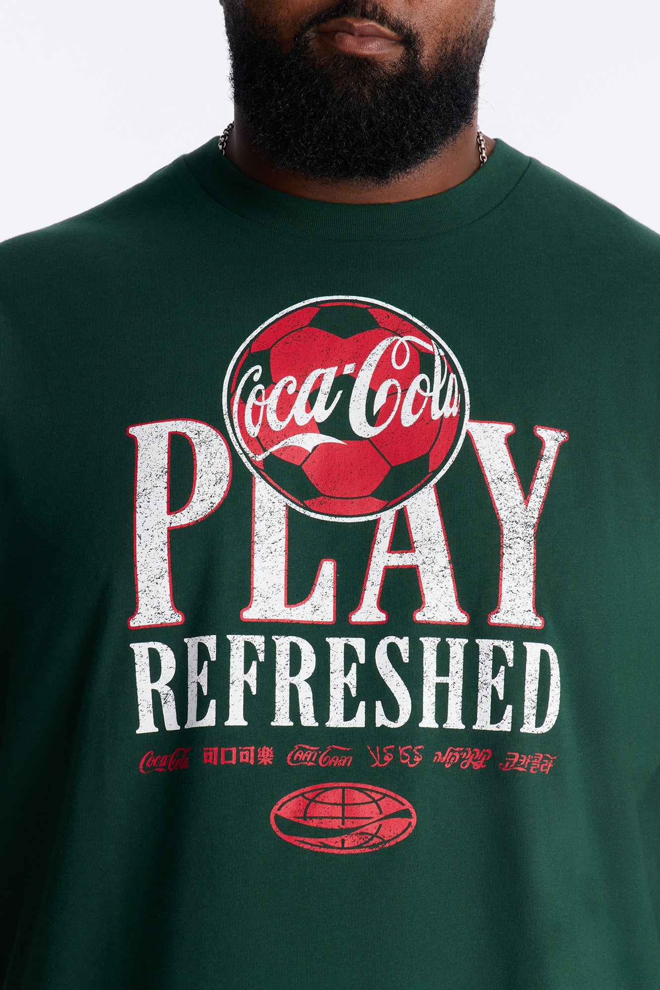 Coca Cola Soccer Heavy Weight Short Sleeve Tee - Green - Image 7