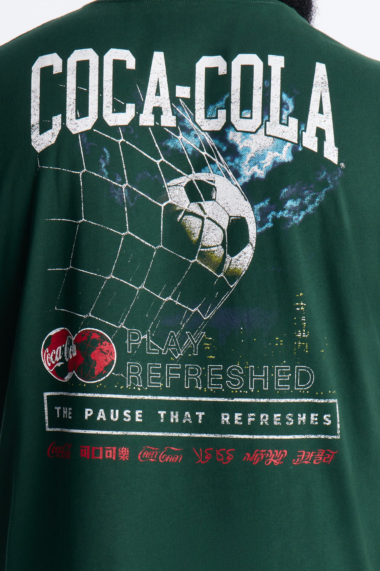 Coca Cola Soccer Heavy Weight Short Sleeve Tee - Green - Image 9