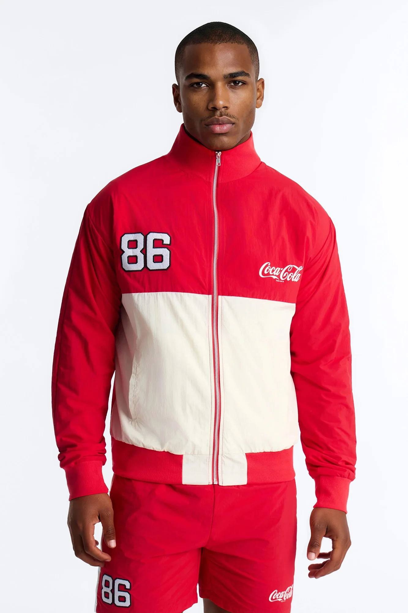 Coca Cola Warm Up Track Jacket - Red/combo