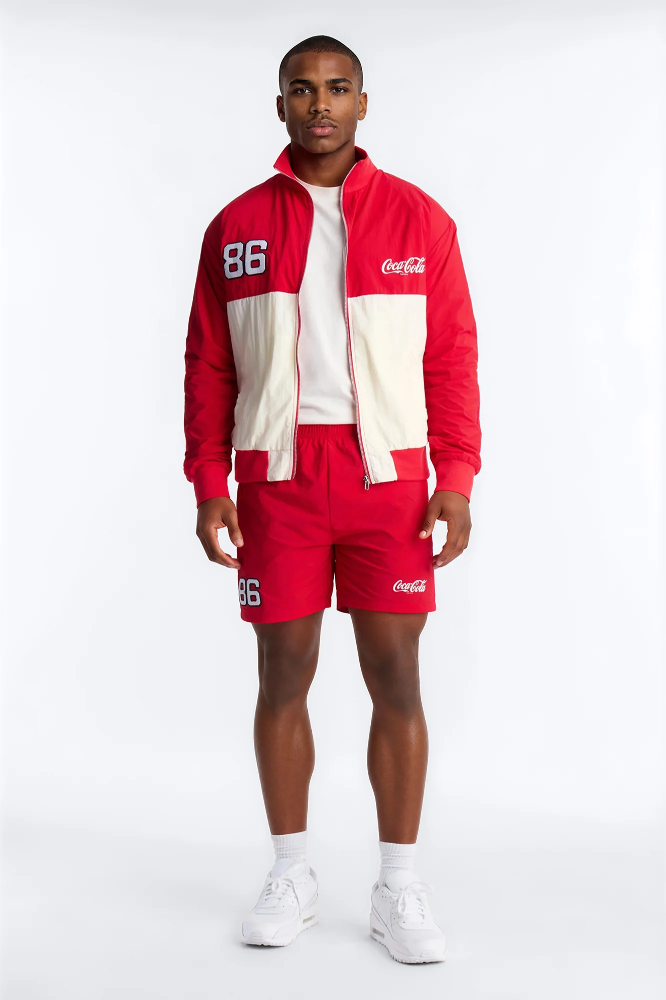 Coca Cola Warm Up Track Jacket - Red/combo - Image 2