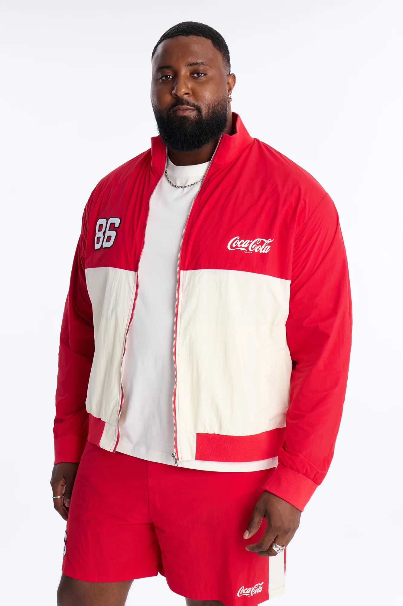 Coca Cola Warm Up Track Jacket - Red/combo - Image 6
