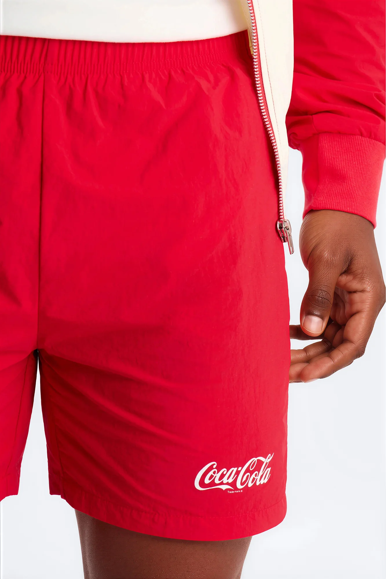 Coca Cola Warm Up Track Short - Red/combo - Image 3