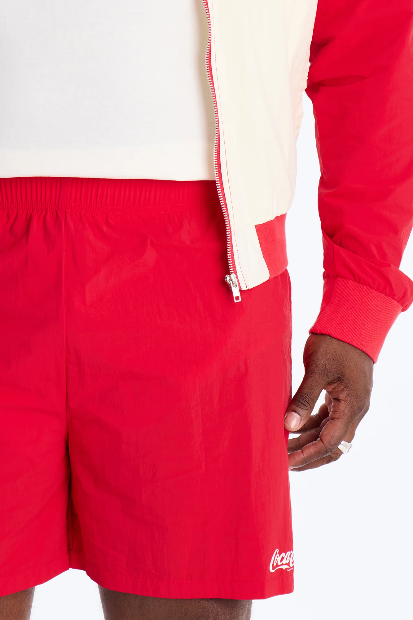 Coca Cola Warm Up Track Short - Red/combo - Image 7