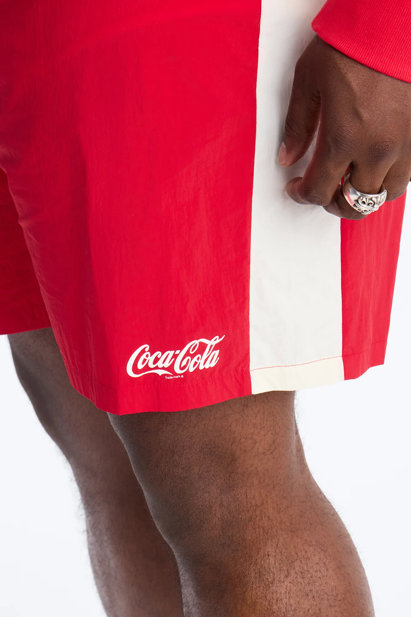 Coca Cola Warm Up Track Short - Red/combo - Image 9