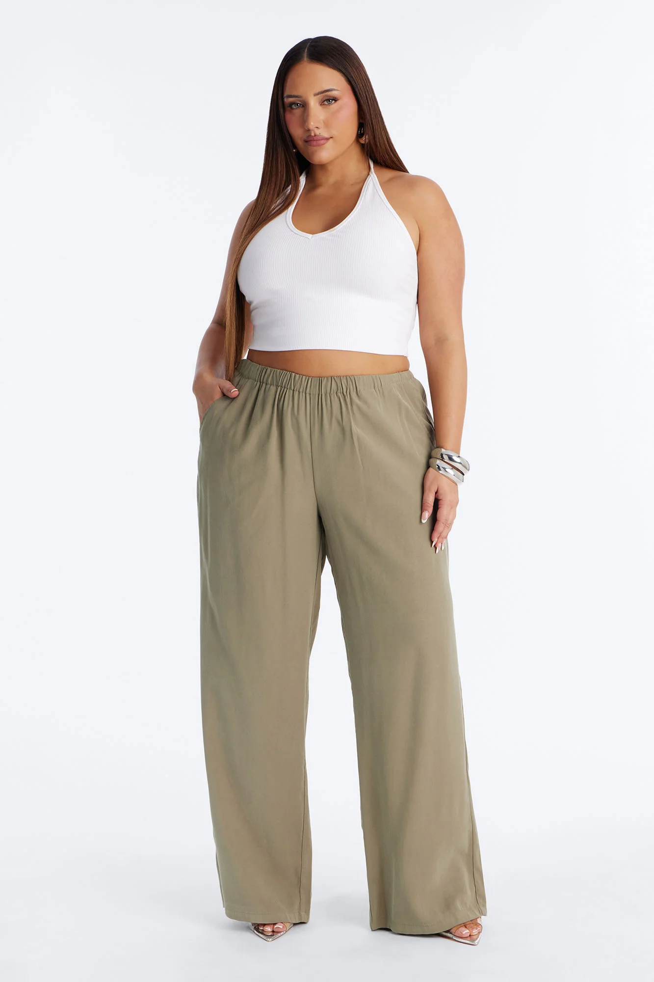 Coffee Break Straight Leg Pant 33″ - Olive - Image 5