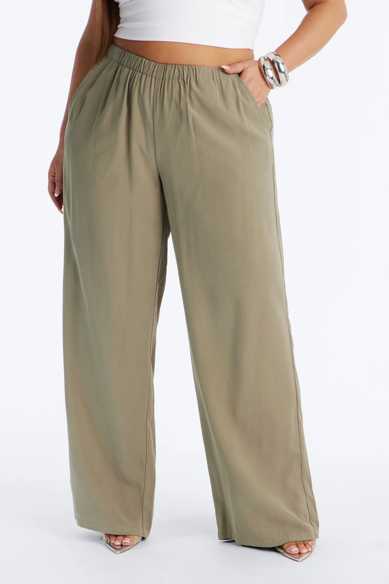 Coffee Break Straight Leg Pant 33″ - Olive - Image 6