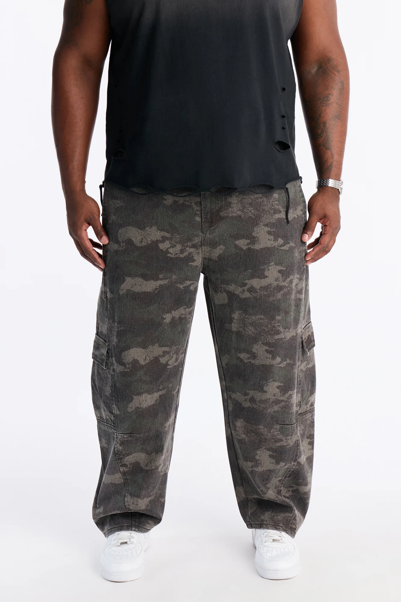 Combat Seams Barrel Jeans - Camouflage - Image 10