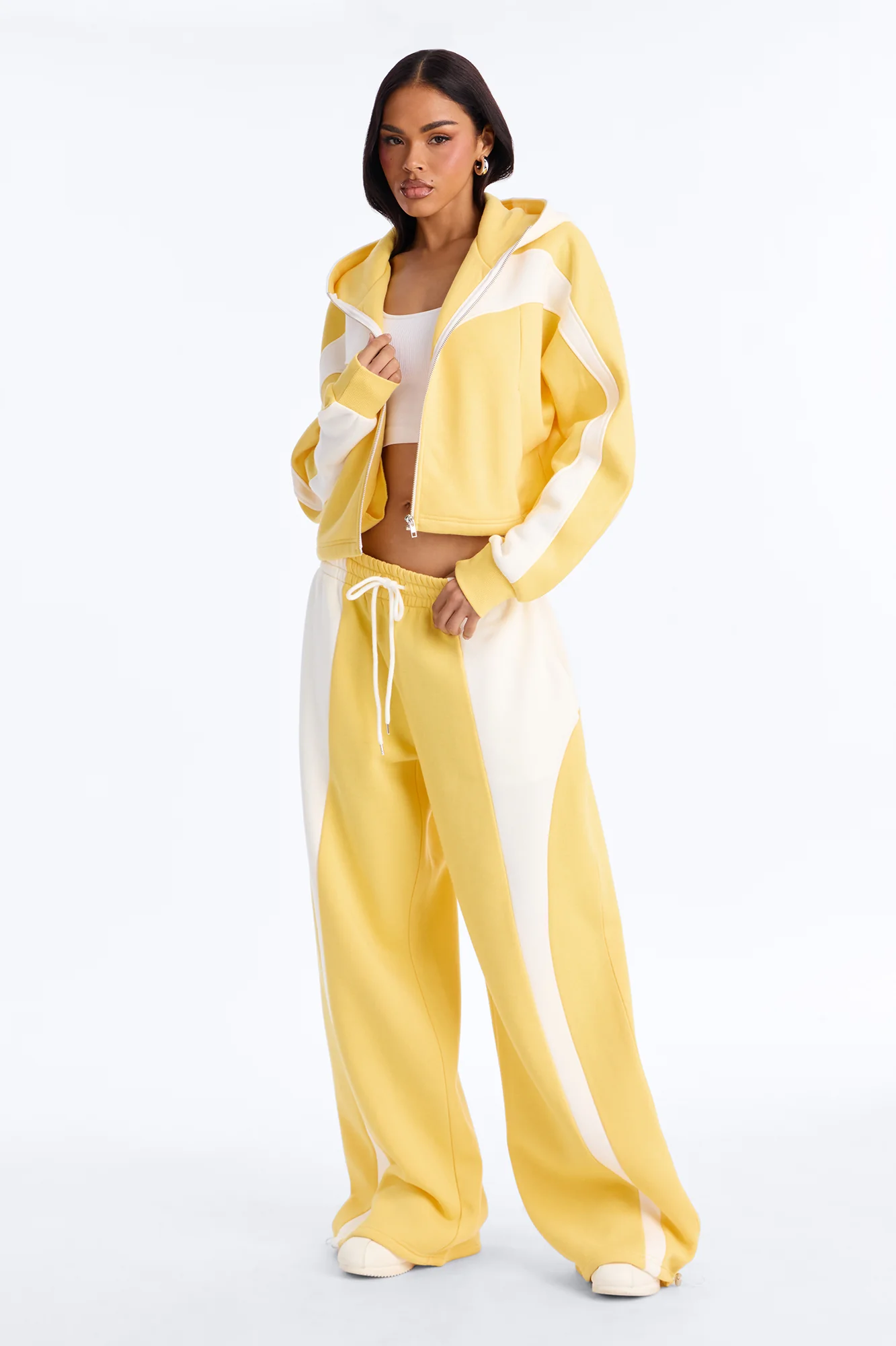 Comfort Coded Fleece Zip Up Hoodie - Yellow - Image 2