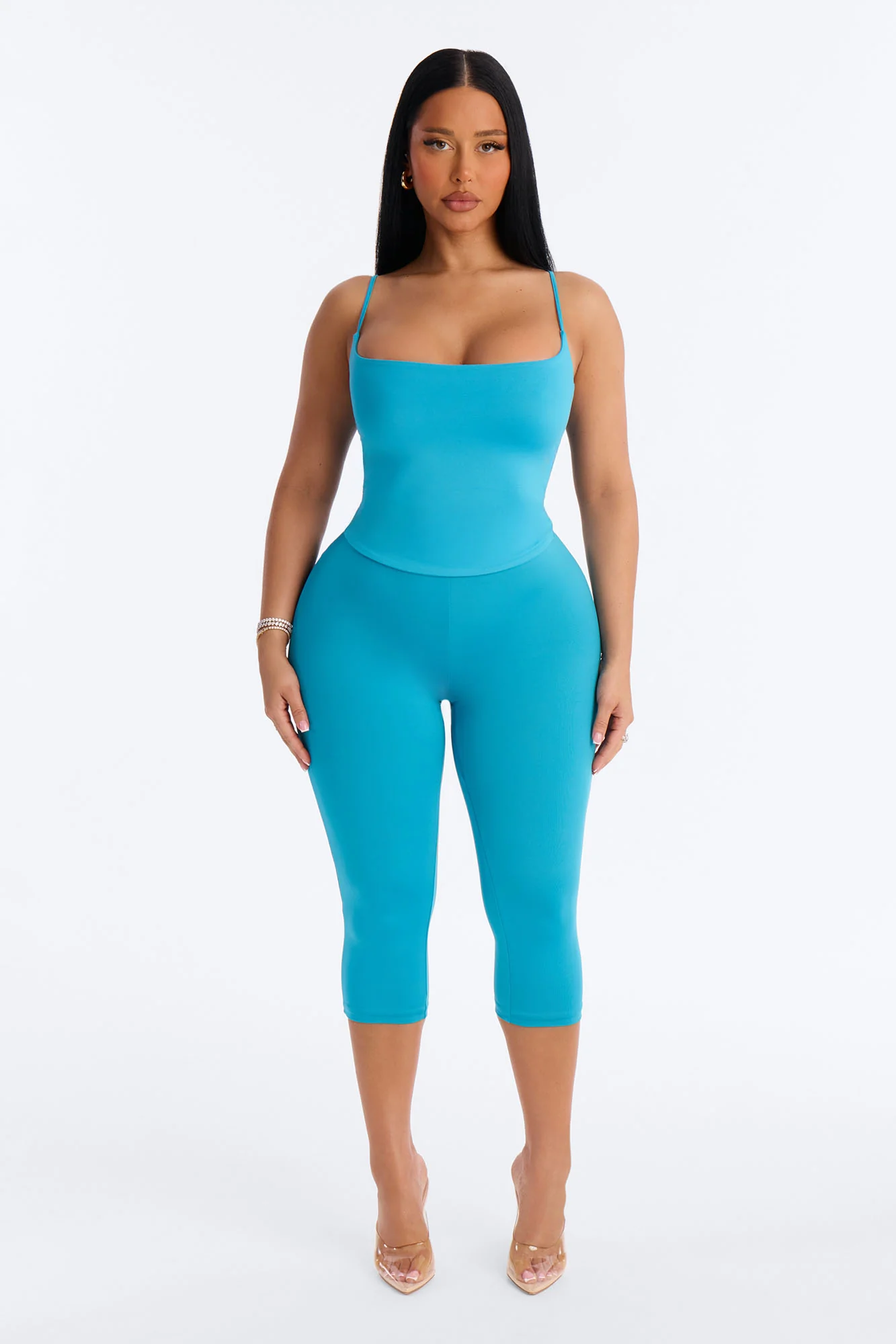 Contour Double Lined Cami Top - Blue