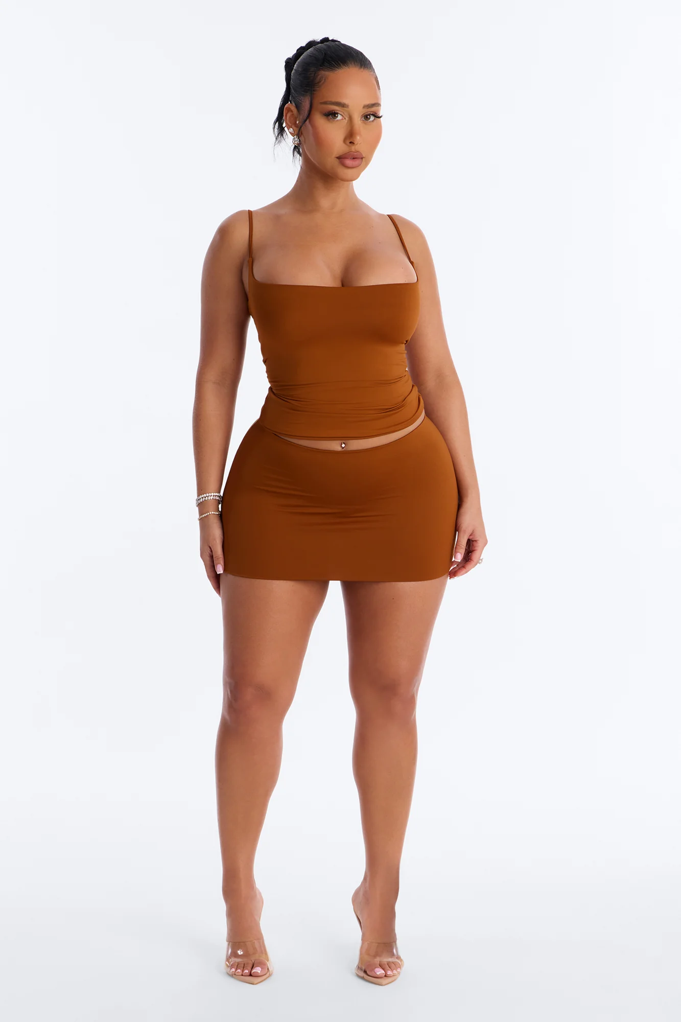 Contour Double Lined Cami Top - Copper - Image 2