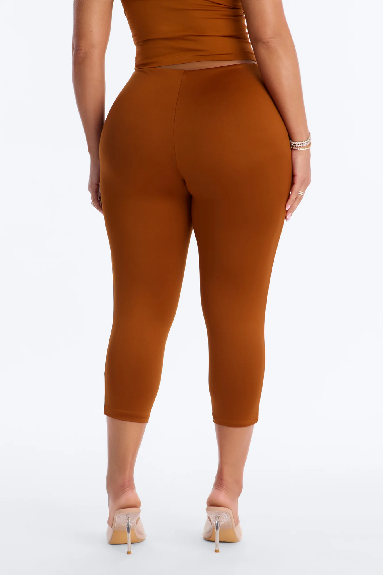 Contour Double Lined Capri Pant - Copper - Image 3