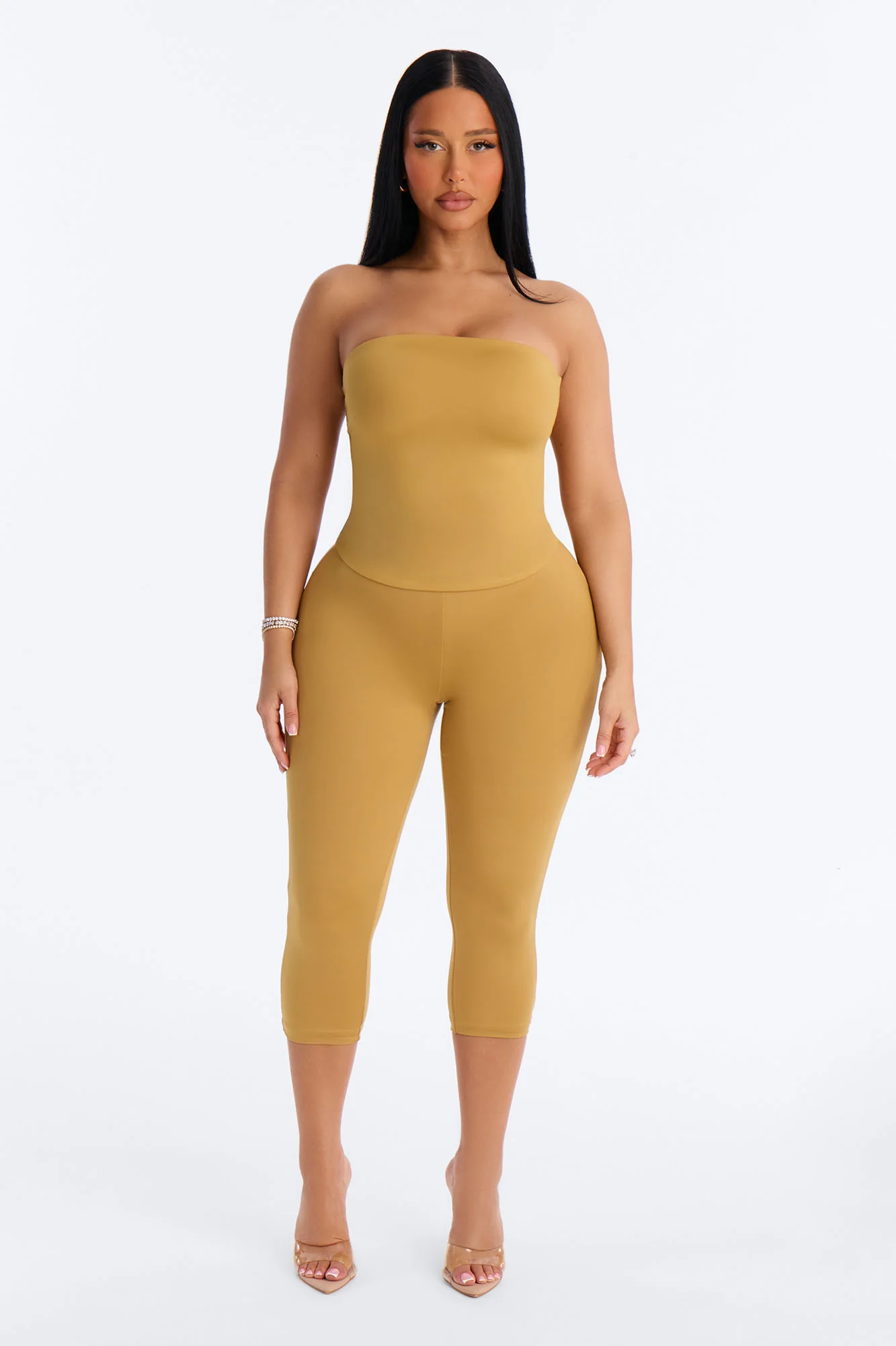 Contour Double Lined Capri Pant - Honey