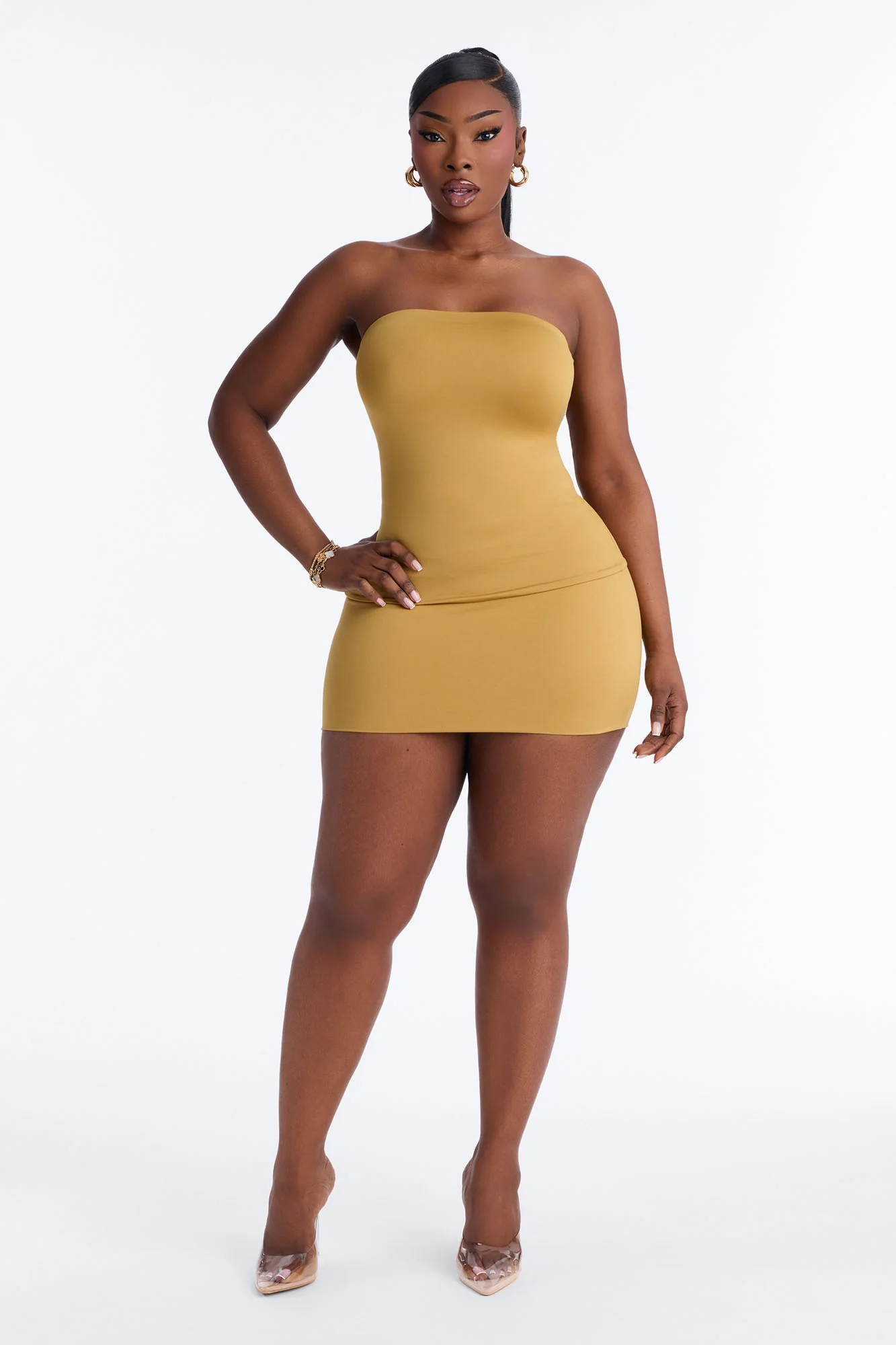 Contour Double Lined Tube Top - Honey - Image 5