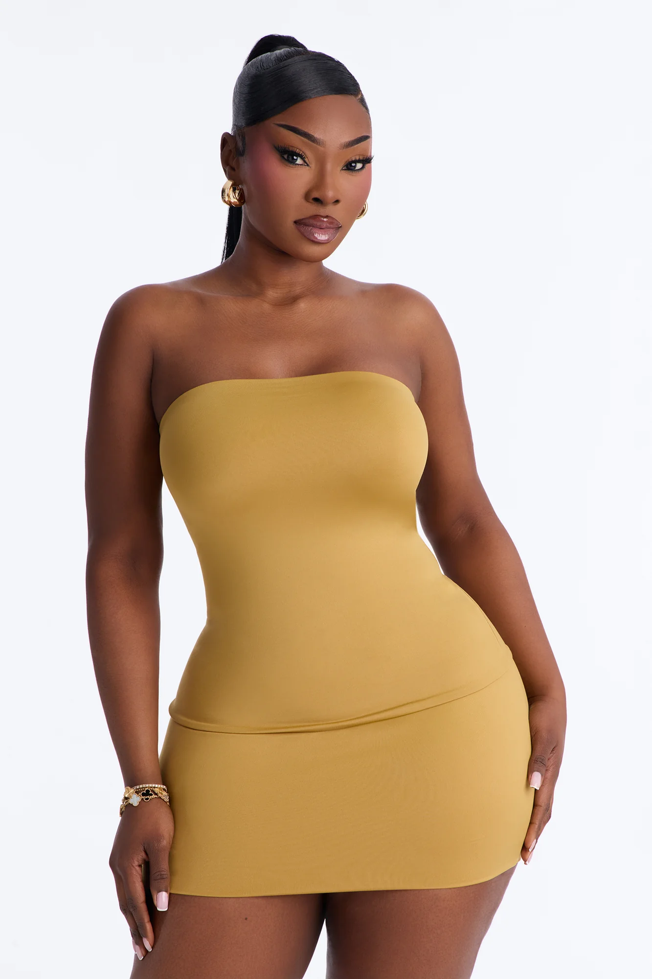 Contour Double Lined Tube Top - Honey - Image 6