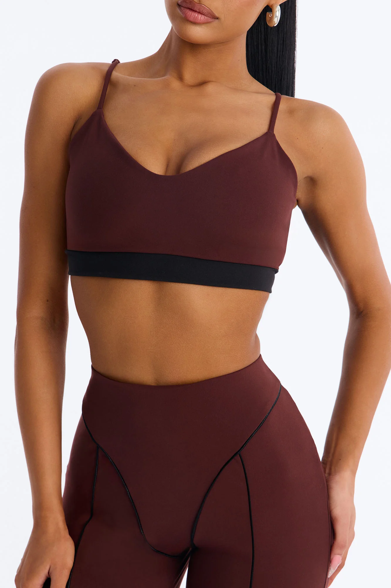Contour In Motion Active Pant Set - Chocolate - Image 3