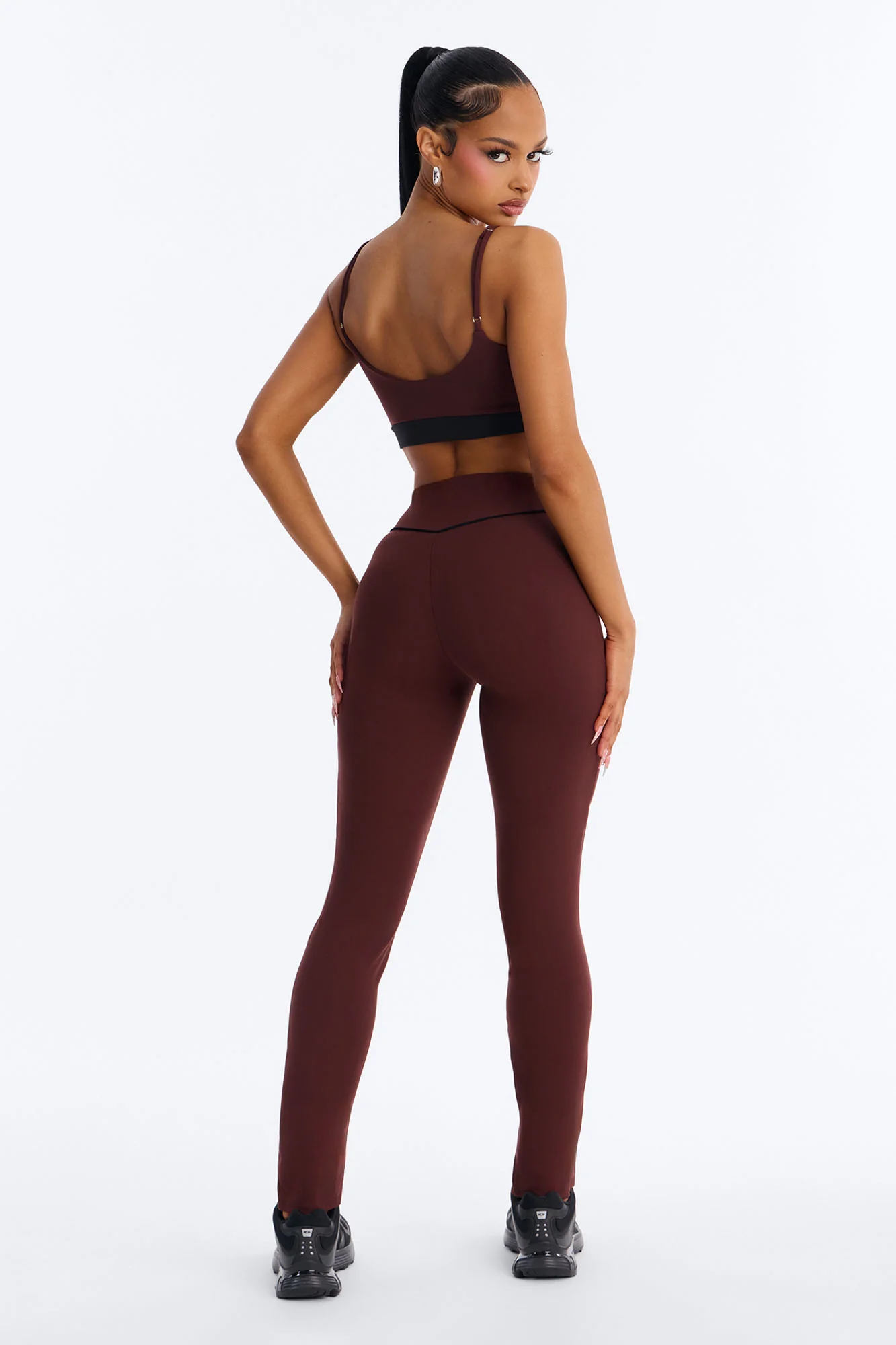 Contour In Motion Active Pant Set - Chocolate - Image 4