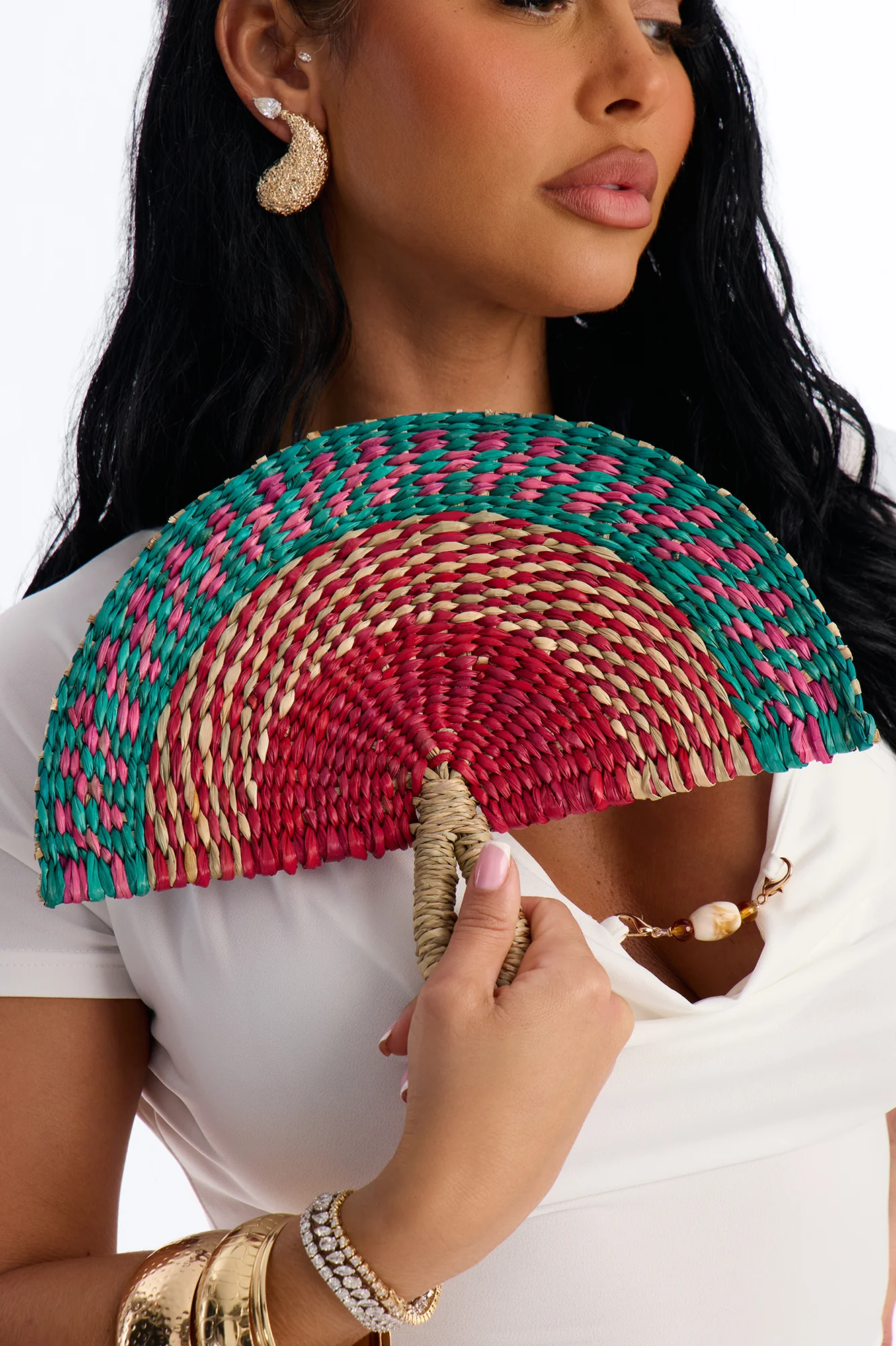 Cool Down Straw Fan - Multi Color