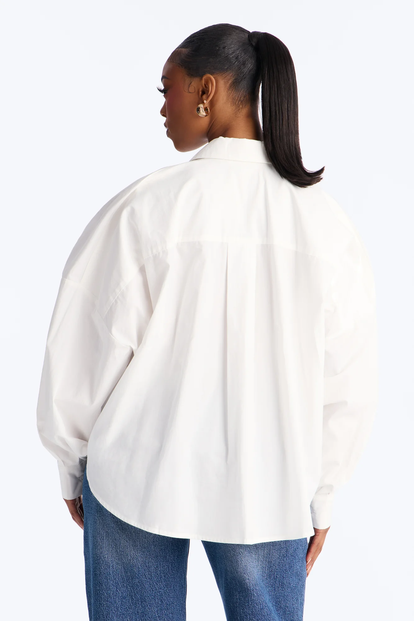 Cool Girl In Progress Pleated Poplin Top - White - Image 4