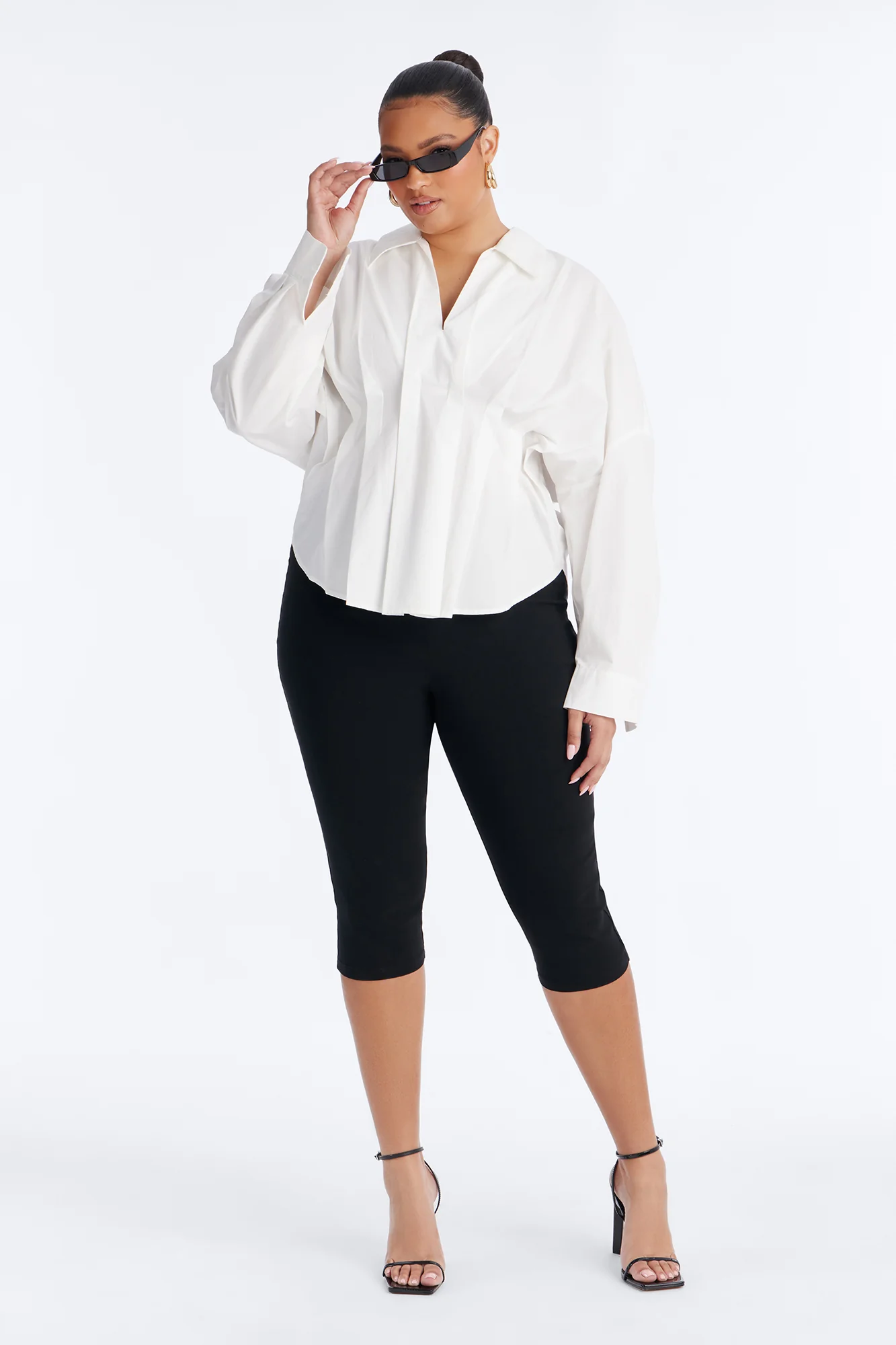 Cool Girl In Progress Pleated Poplin Top - White - Image 6