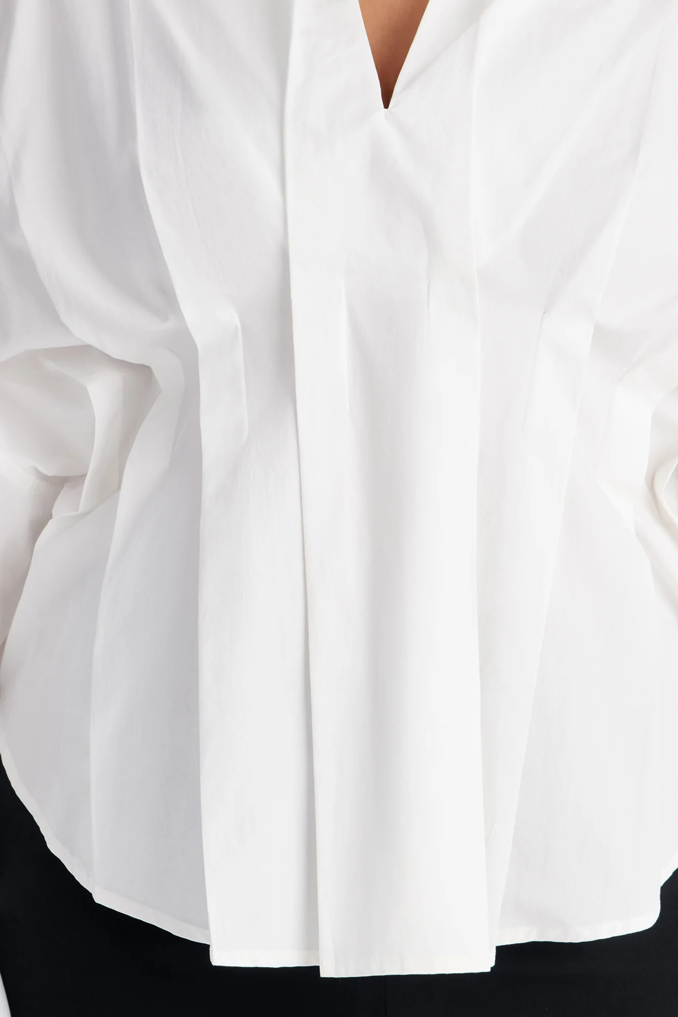 Cool Girl In Progress Pleated Poplin Top - White - Image 7