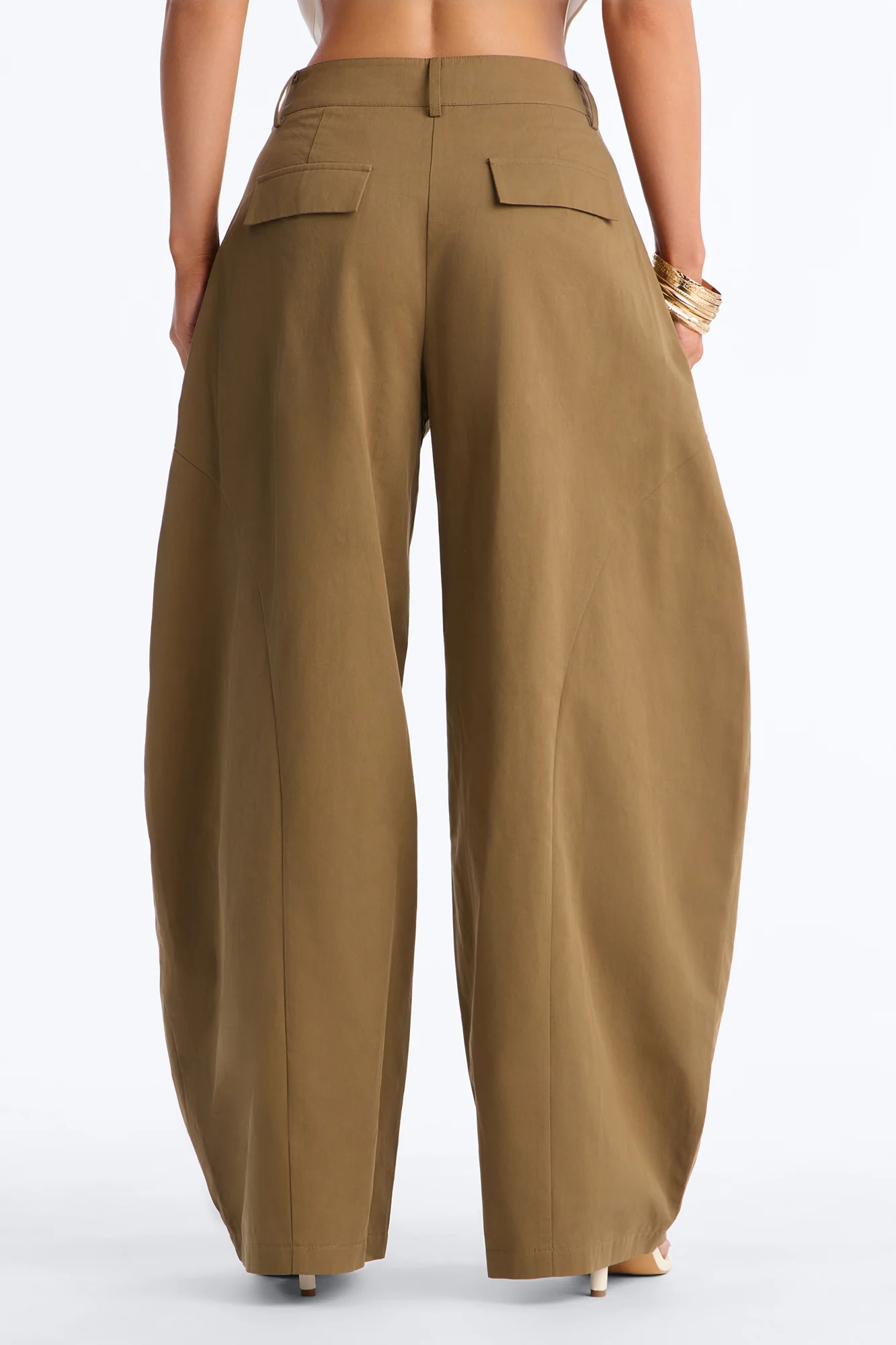 Cooler Than You Barrel Leg Pant 30″ - Olive - Image 3