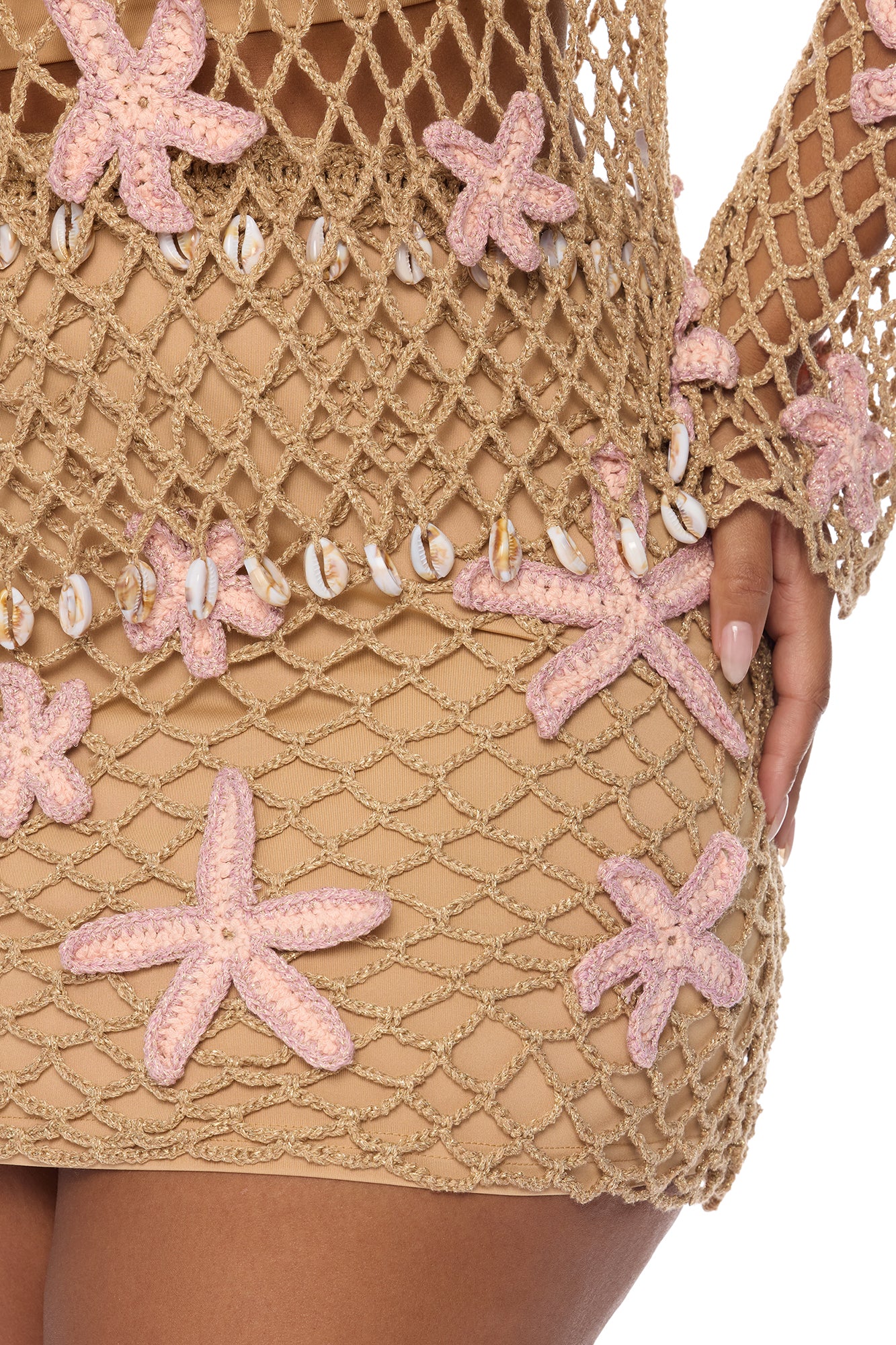 Coral Coast Crochet Mini Skirt Set - Brown/combo - Image 7
