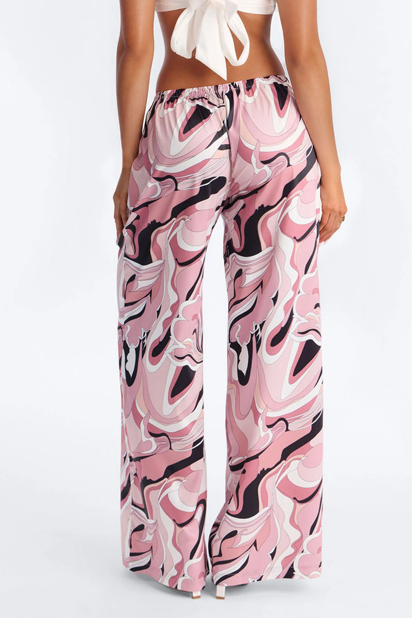 Cordelia Mid Rise Printed Wide Leg Pant - Pink/combo - Image 2