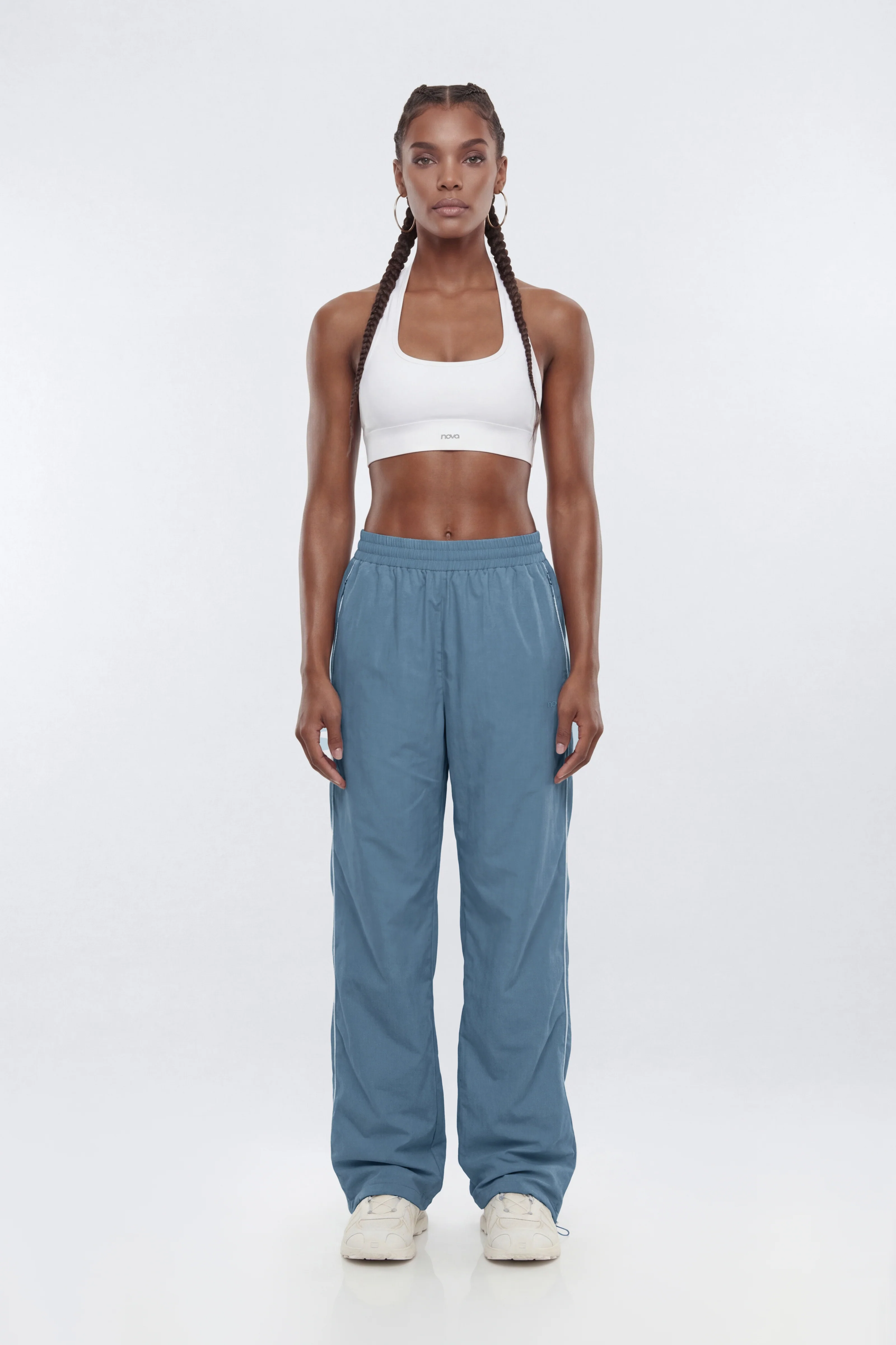 CoreNylon 32″ Pocket Track Pant - Soft Indigo - Image 3