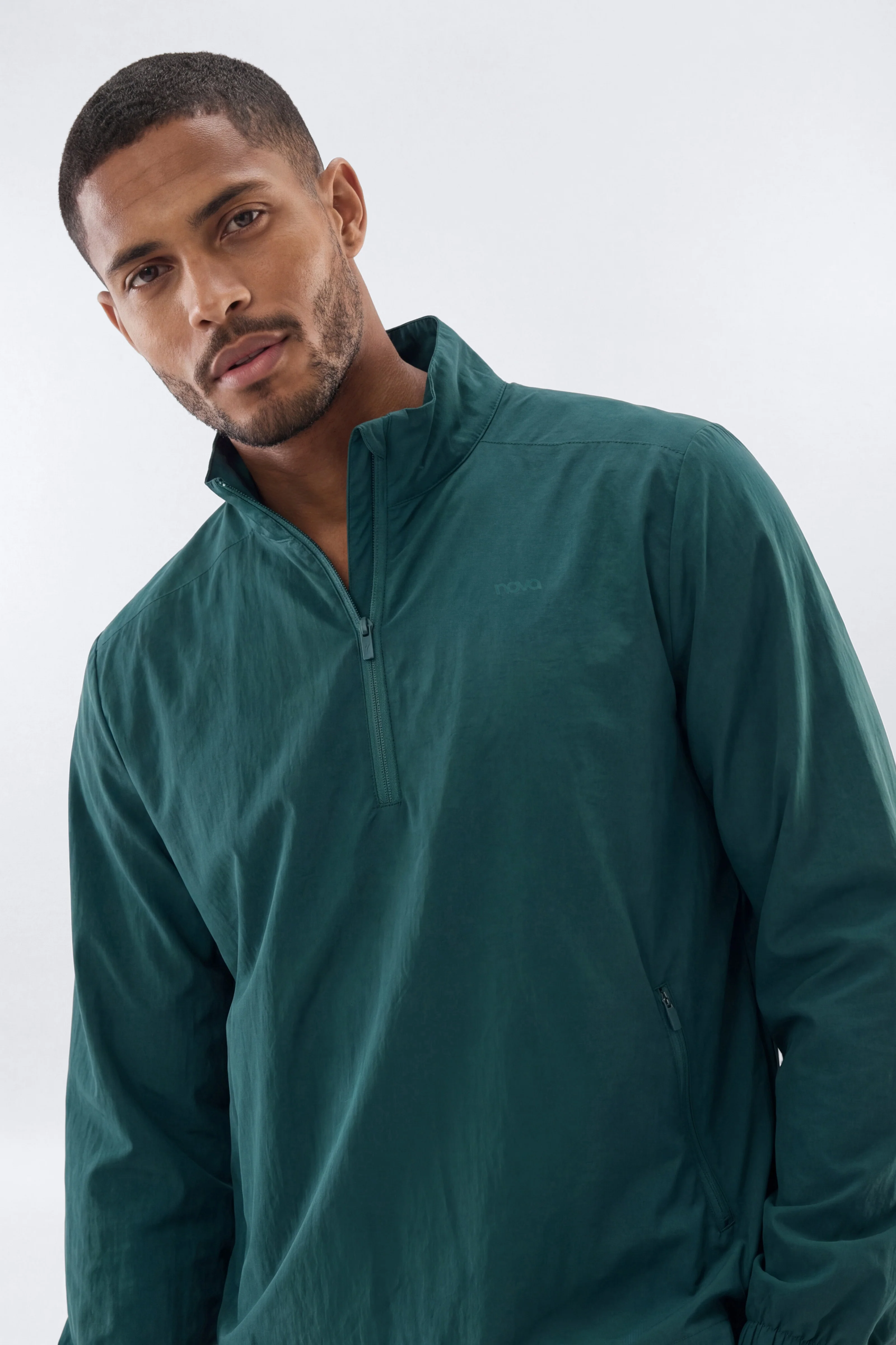 CoreNylon Half Zip Jacket - Hunter Green - Image 2