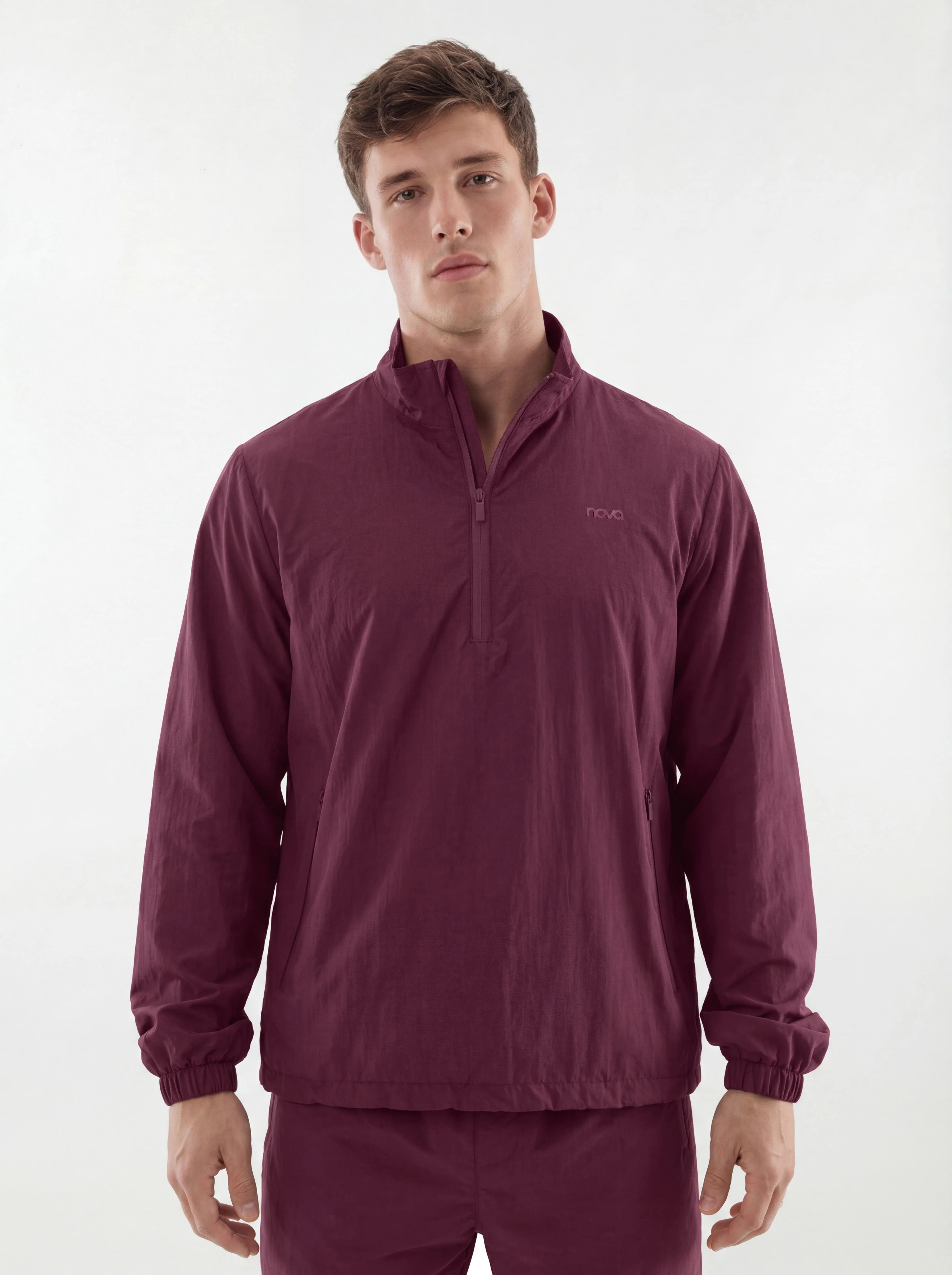 CoreNylon Half Zip Jacket - Merlot