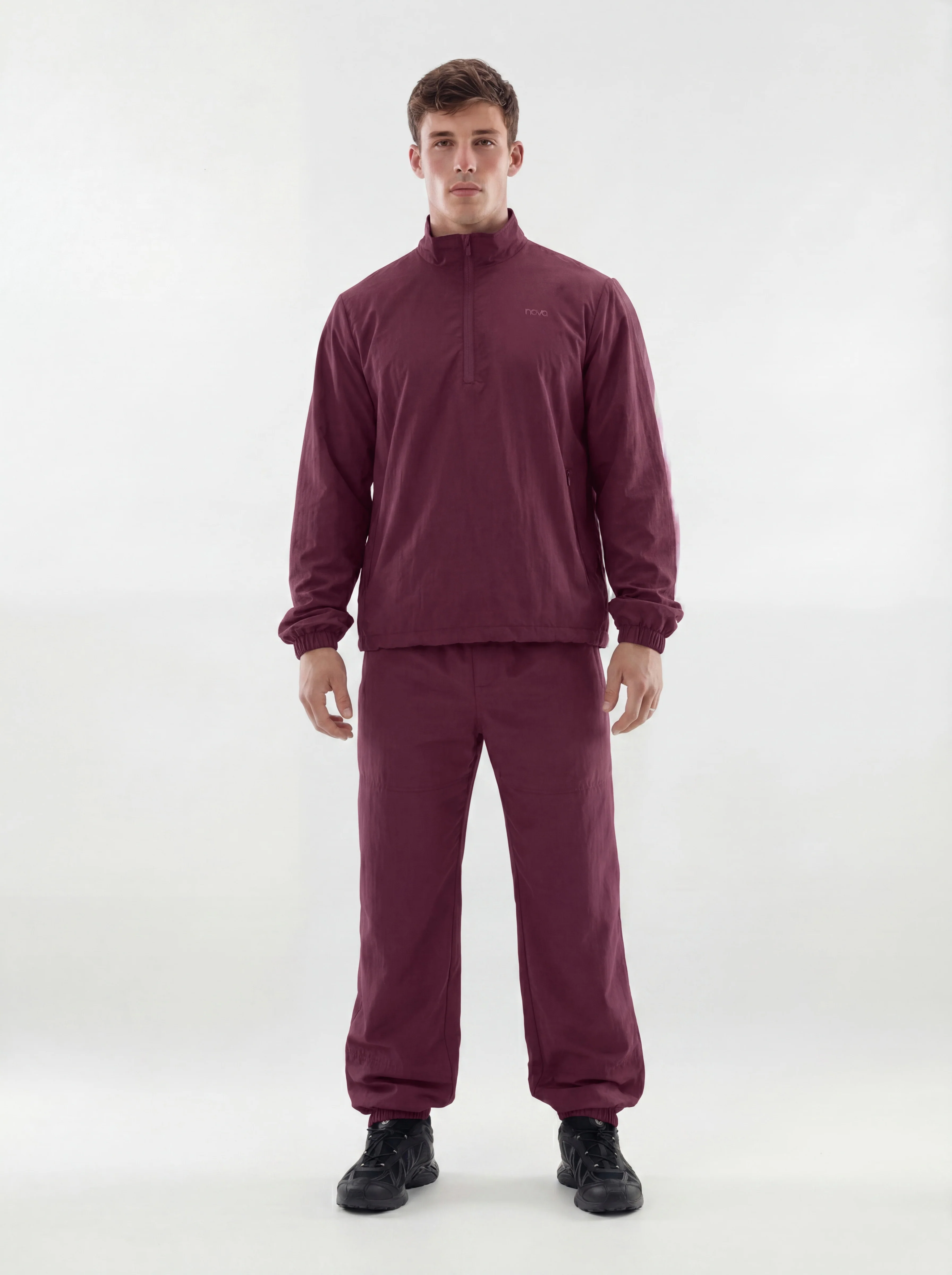 CoreNylon Half Zip Jacket - Merlot - Image 2