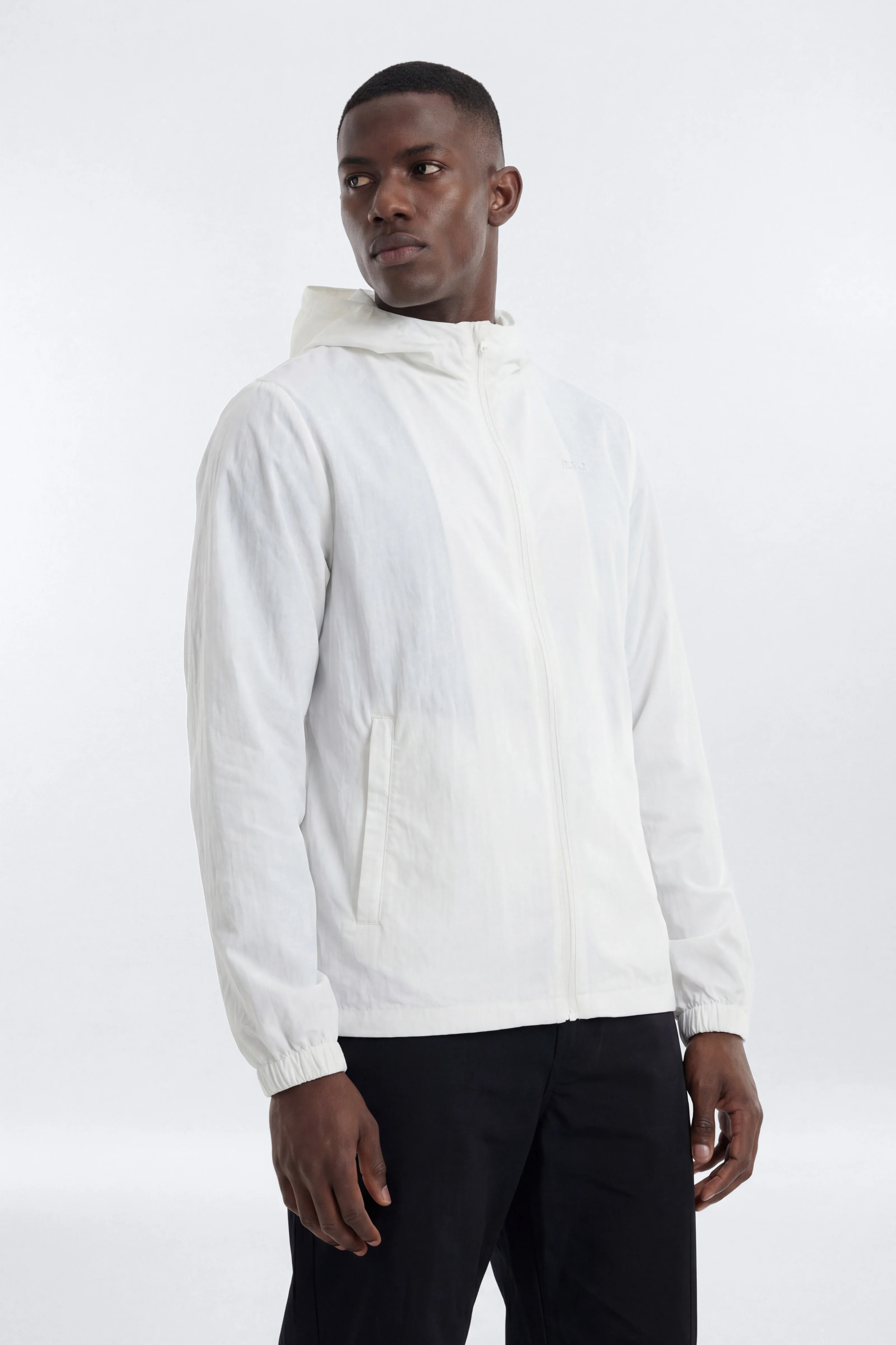 CoreNylon Hooded Full Zip Jacket - Bright White - Image 2