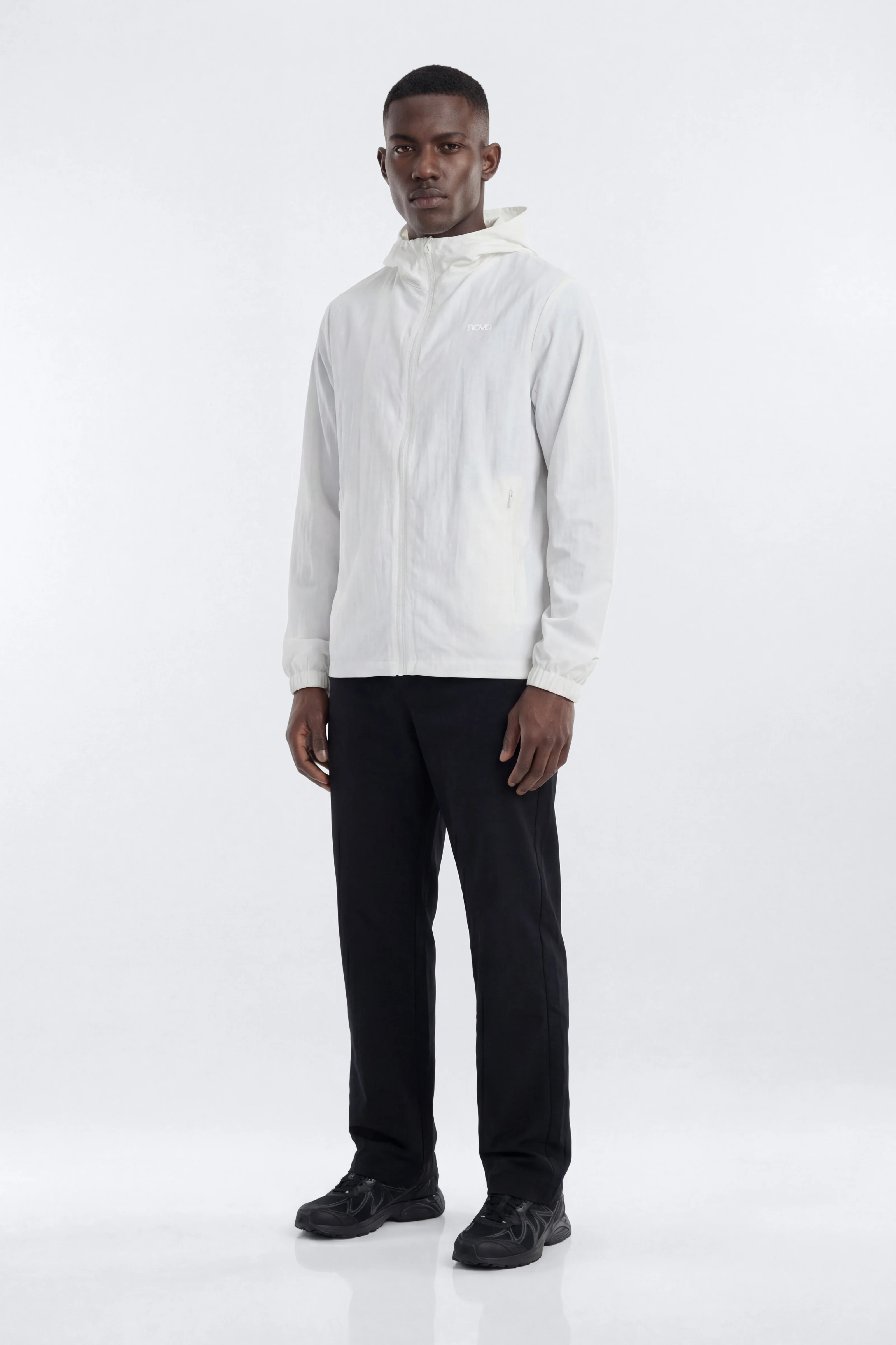 CoreNylon Hooded Full Zip Jacket - Bright White - Image 3