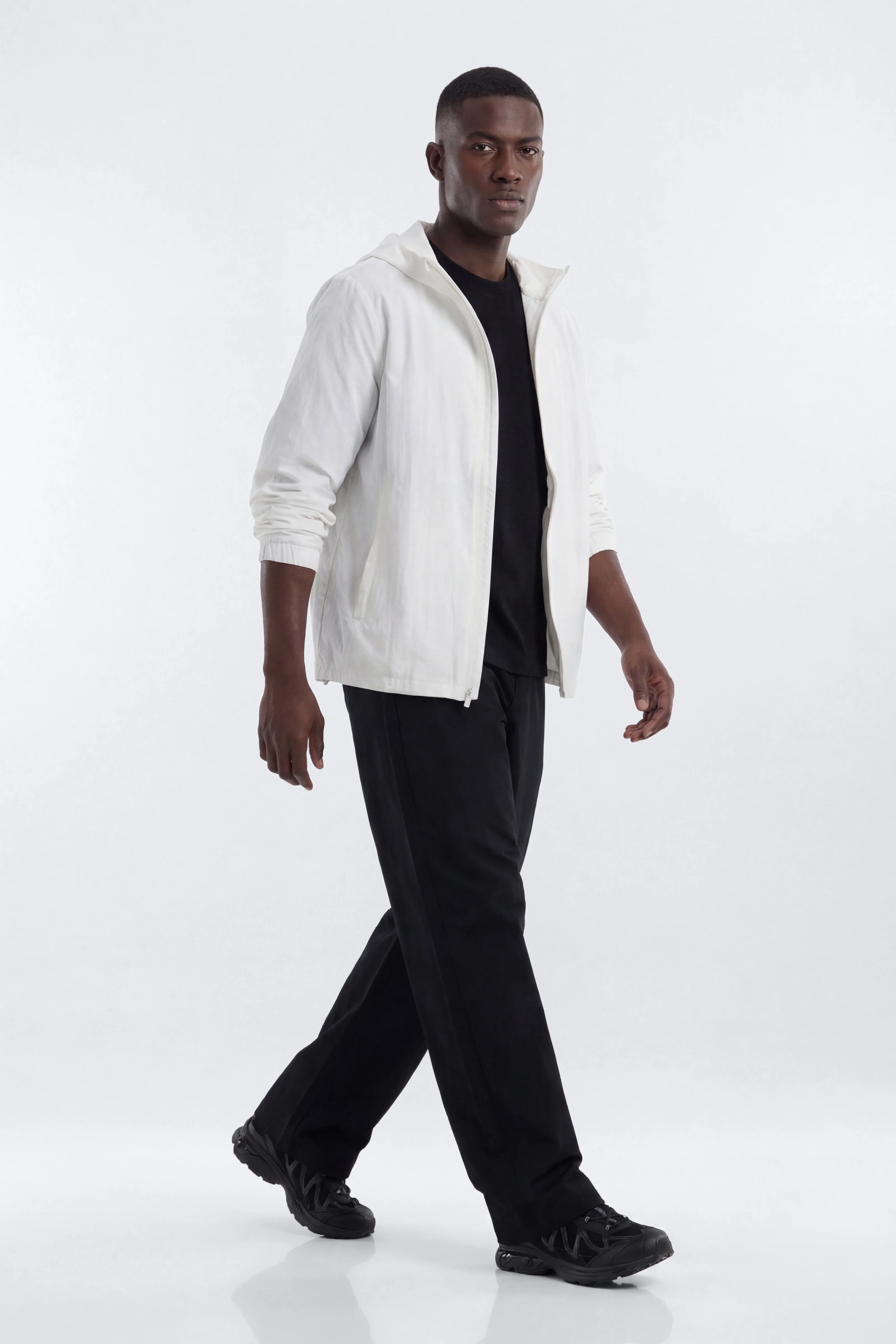 CoreNylon Hooded Full Zip Jacket - Bright White - Image 4