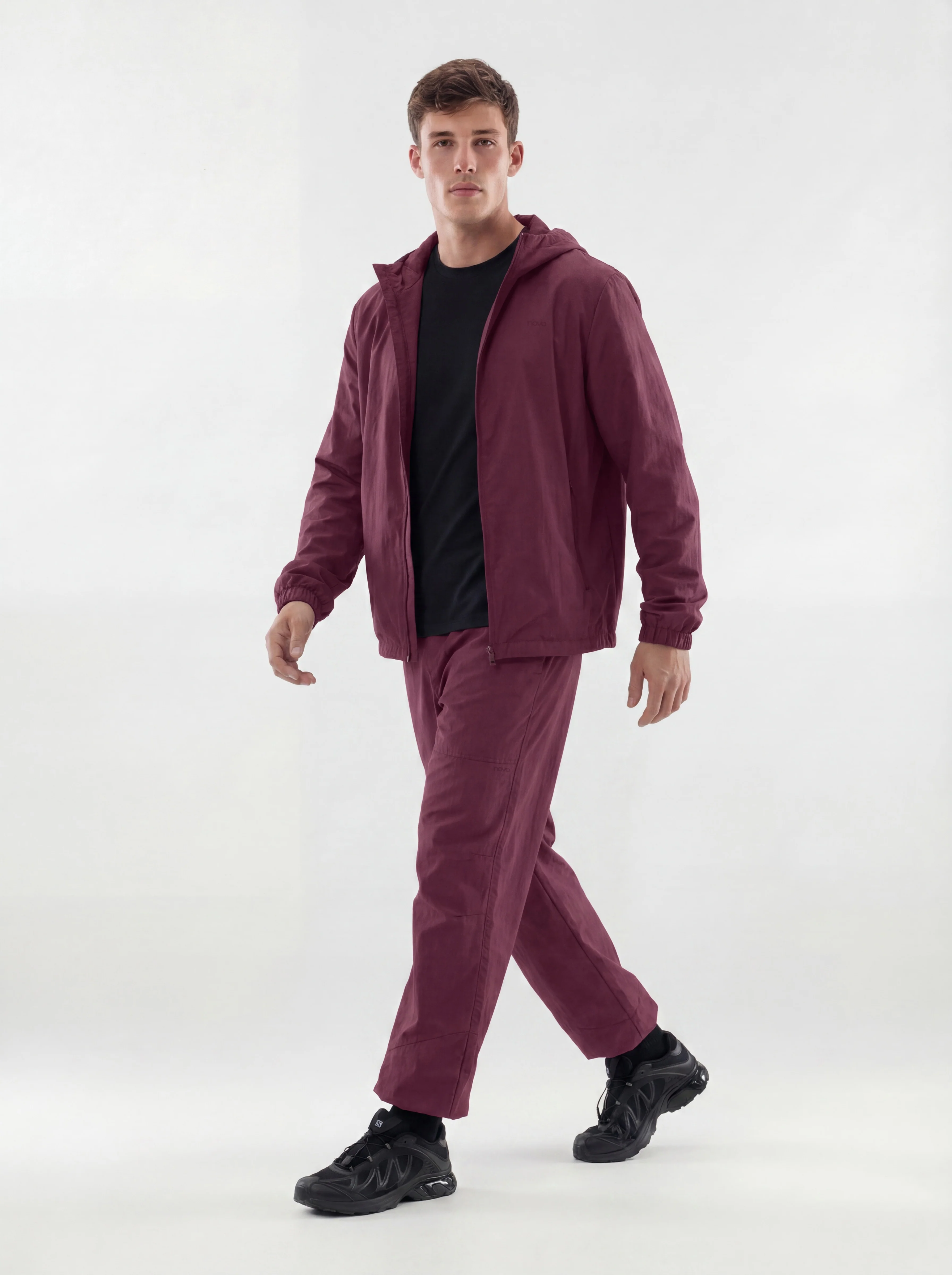 CoreNylon Hooded Full Zip Jacket - Merlot - Image 4