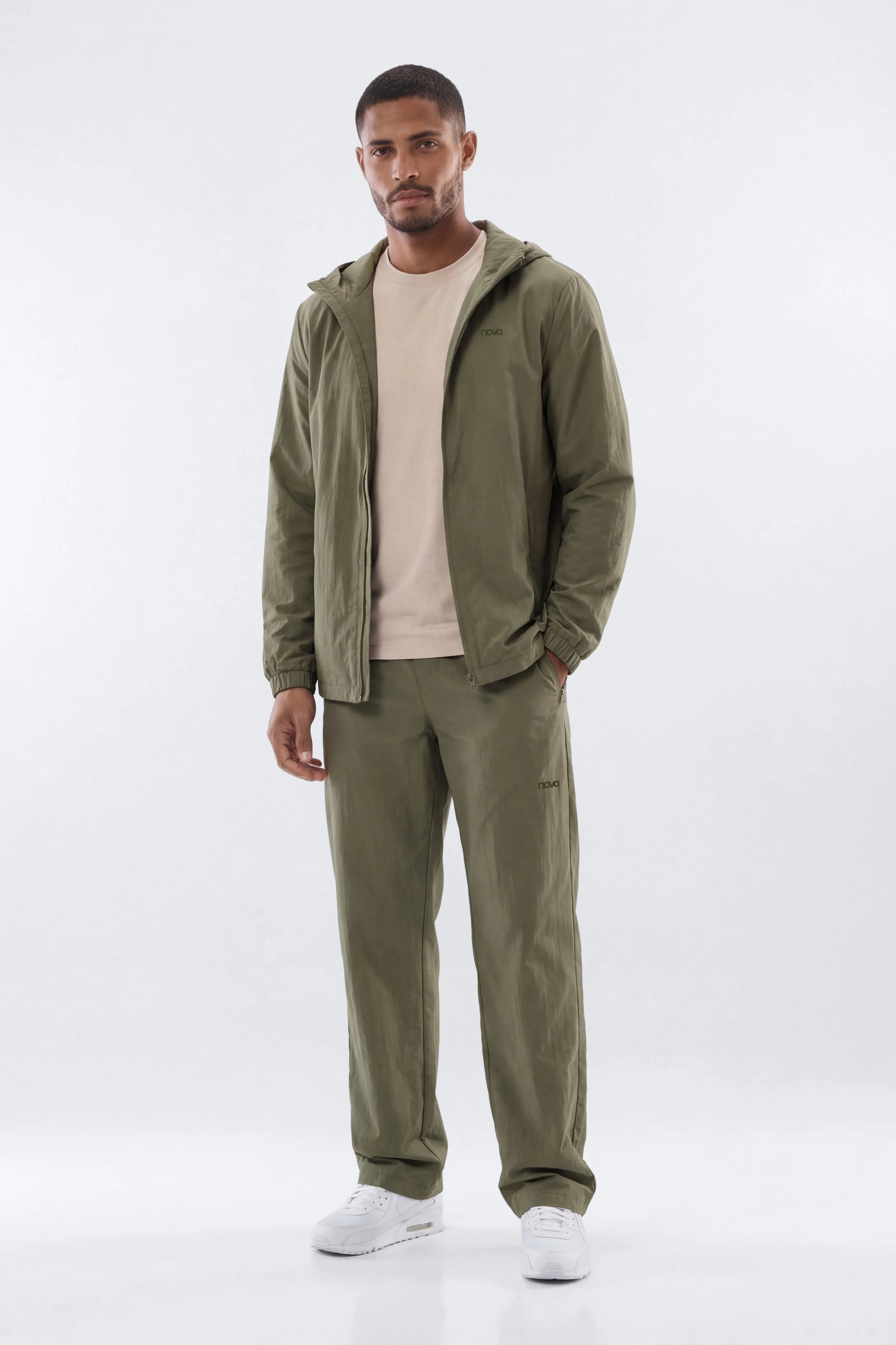 CoreNylon Hooded Full Zip Jacket - Moss - Image 4