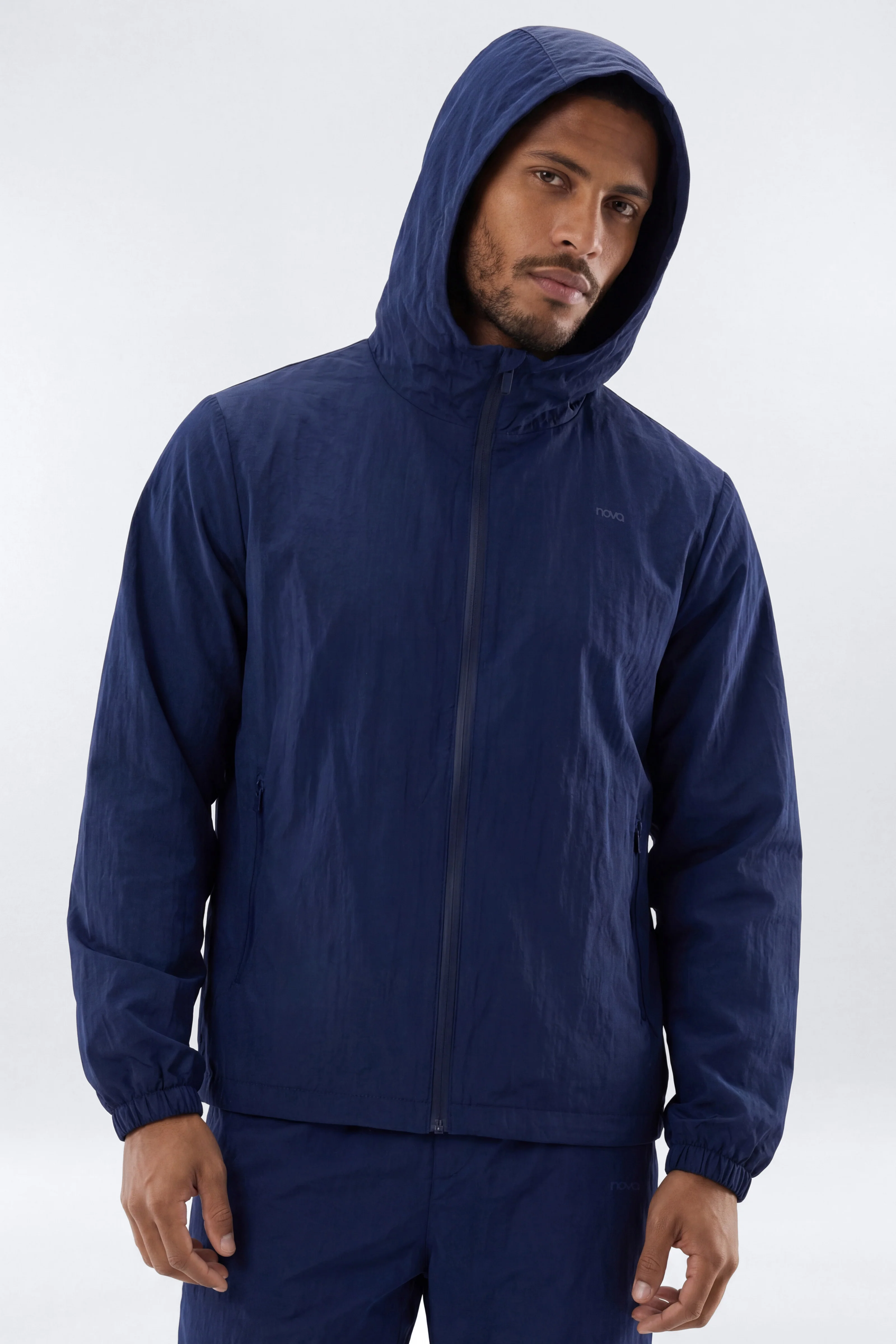 CoreNylon Hooded Full Zip Jacket - Navy - Image 2