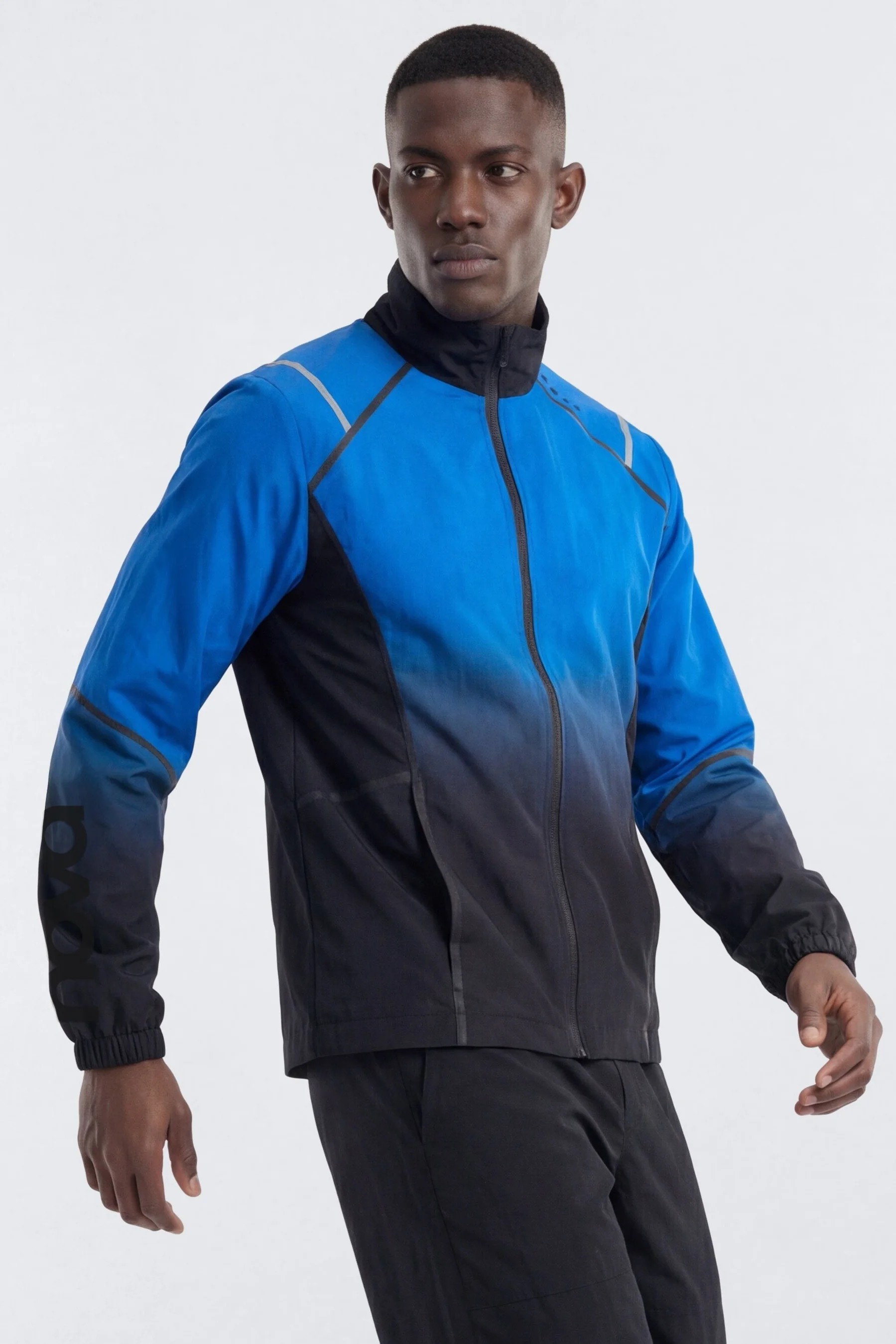 CoreNylon Ombre Full Zip Jacket - Blue/Black - Image 2
