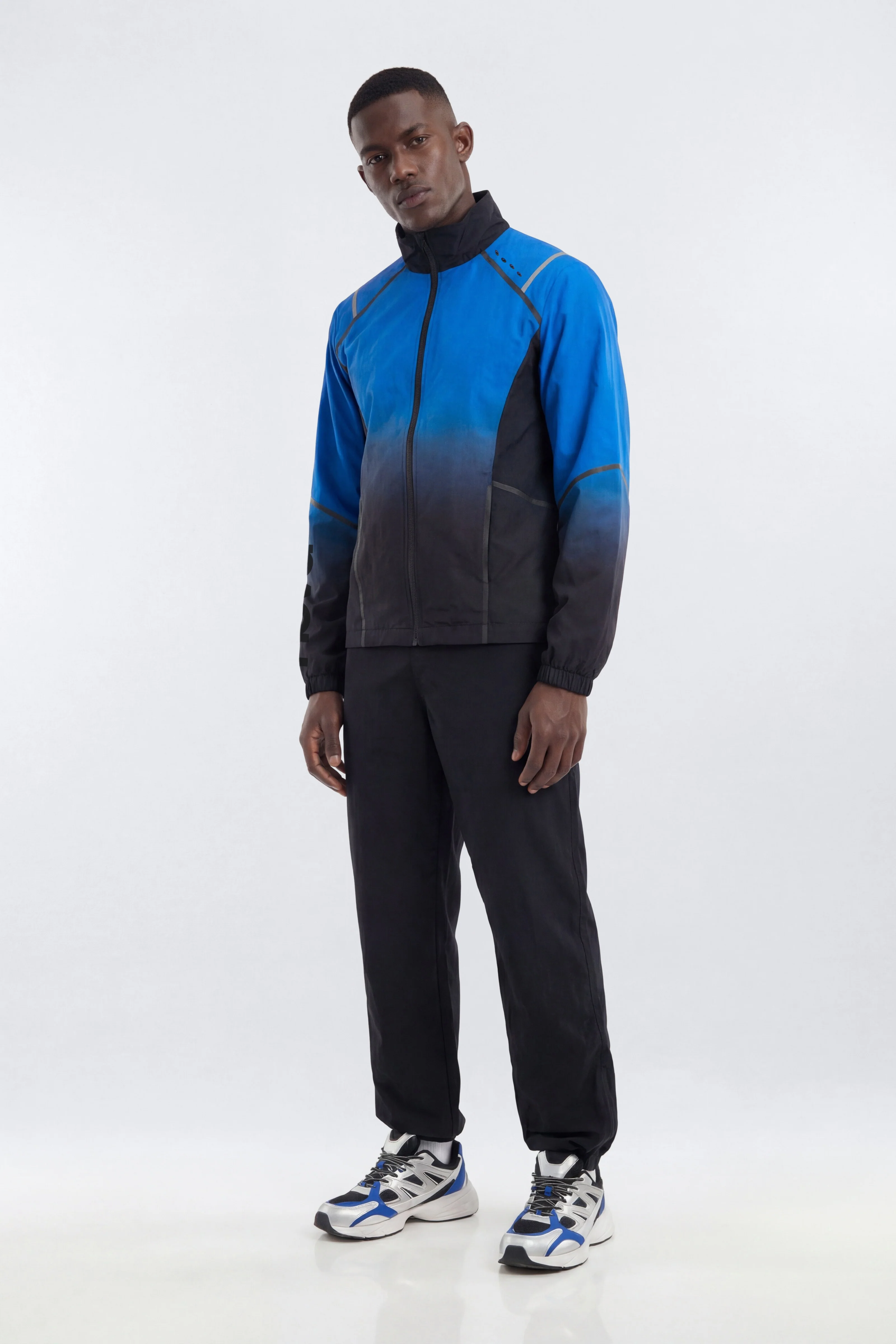 CoreNylon Ombre Full Zip Jacket - Blue/Black - Image 3