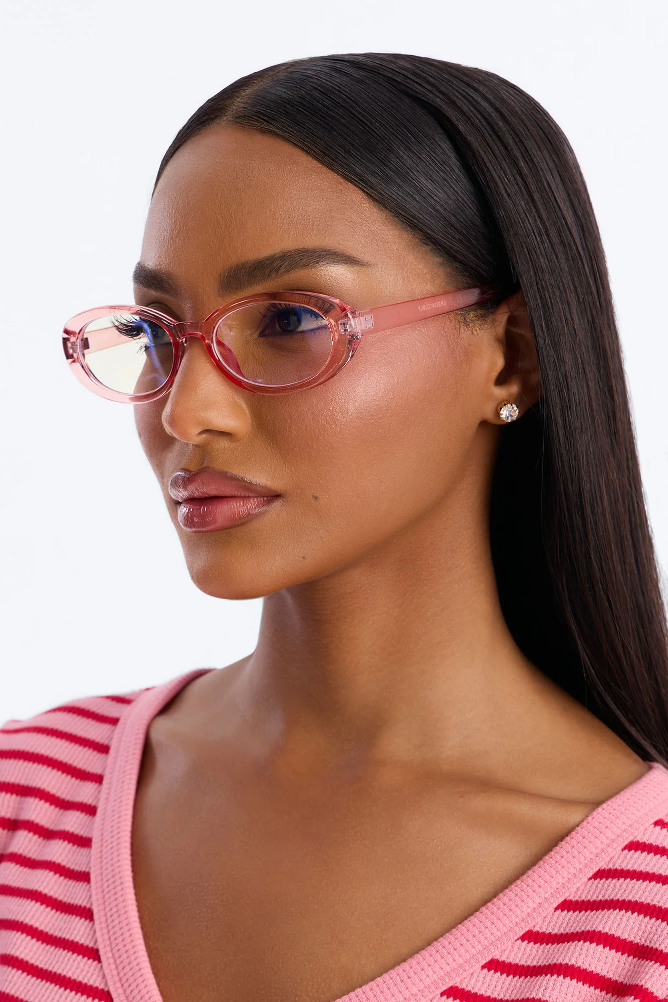 Corporate Baddie Blue Light Glasses - Pink
