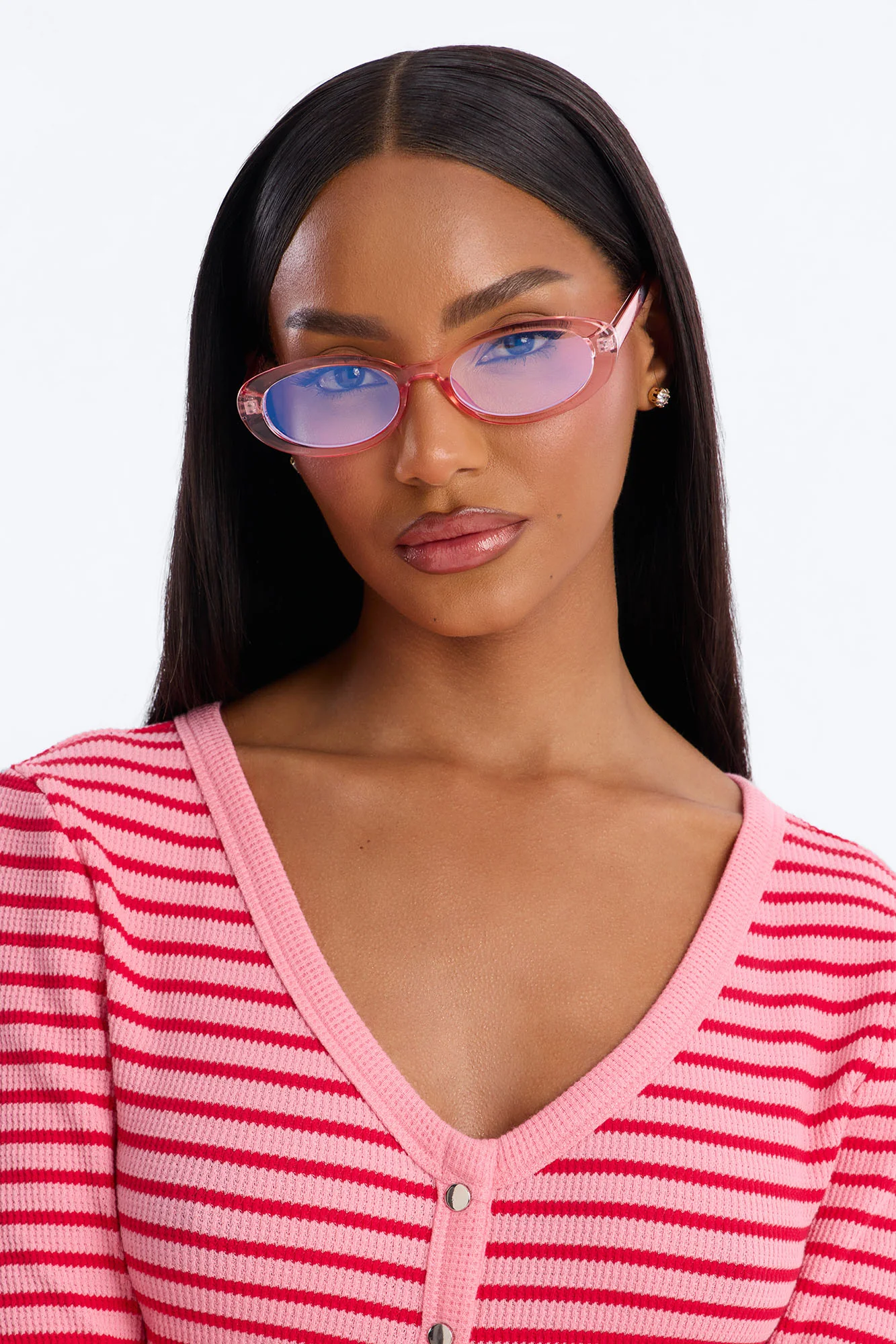 Corporate Baddie Blue Light Glasses - Pink - Image 2