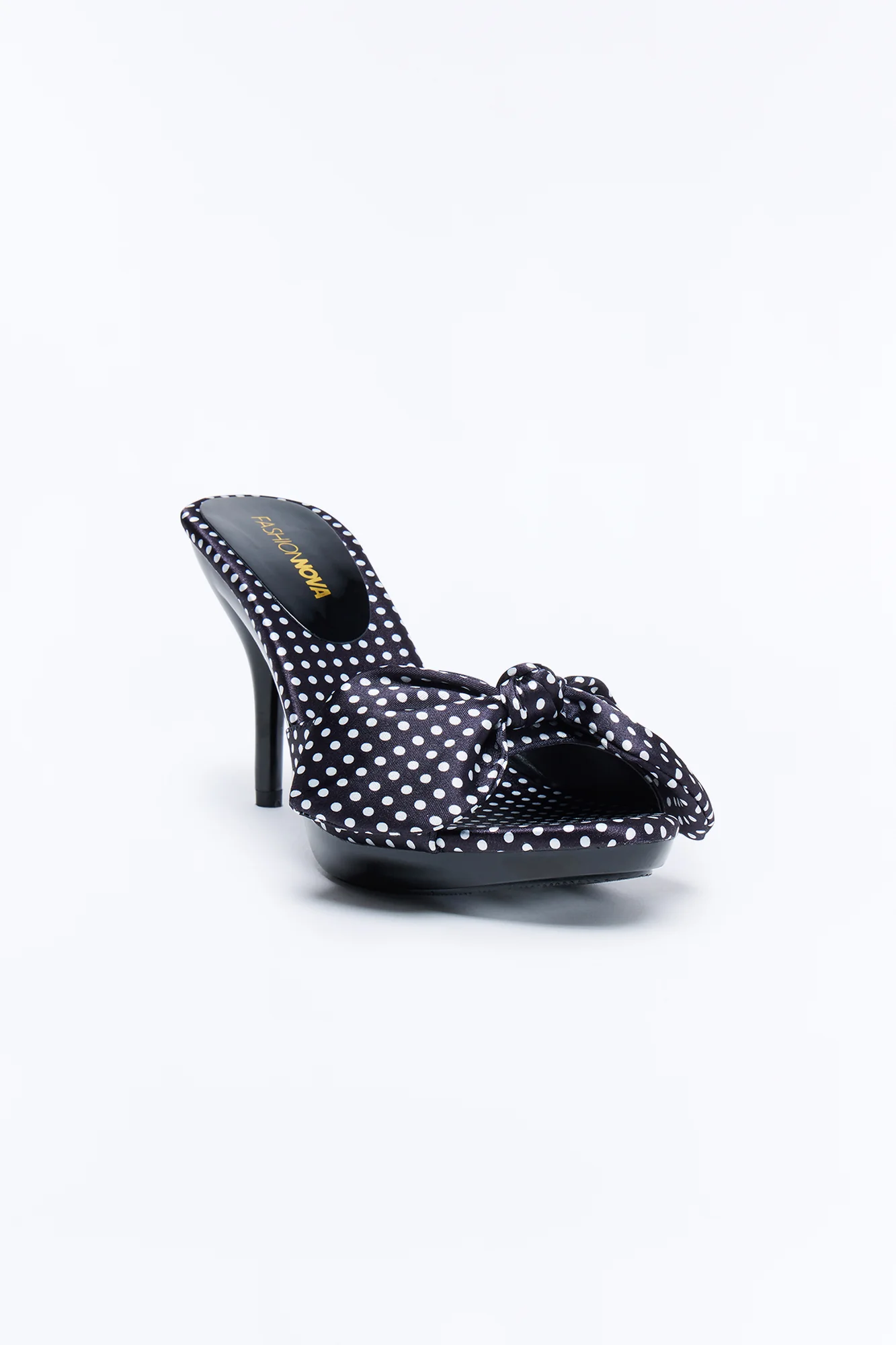 Cortado Bow Stiletto Heels - Black/White - Image 2