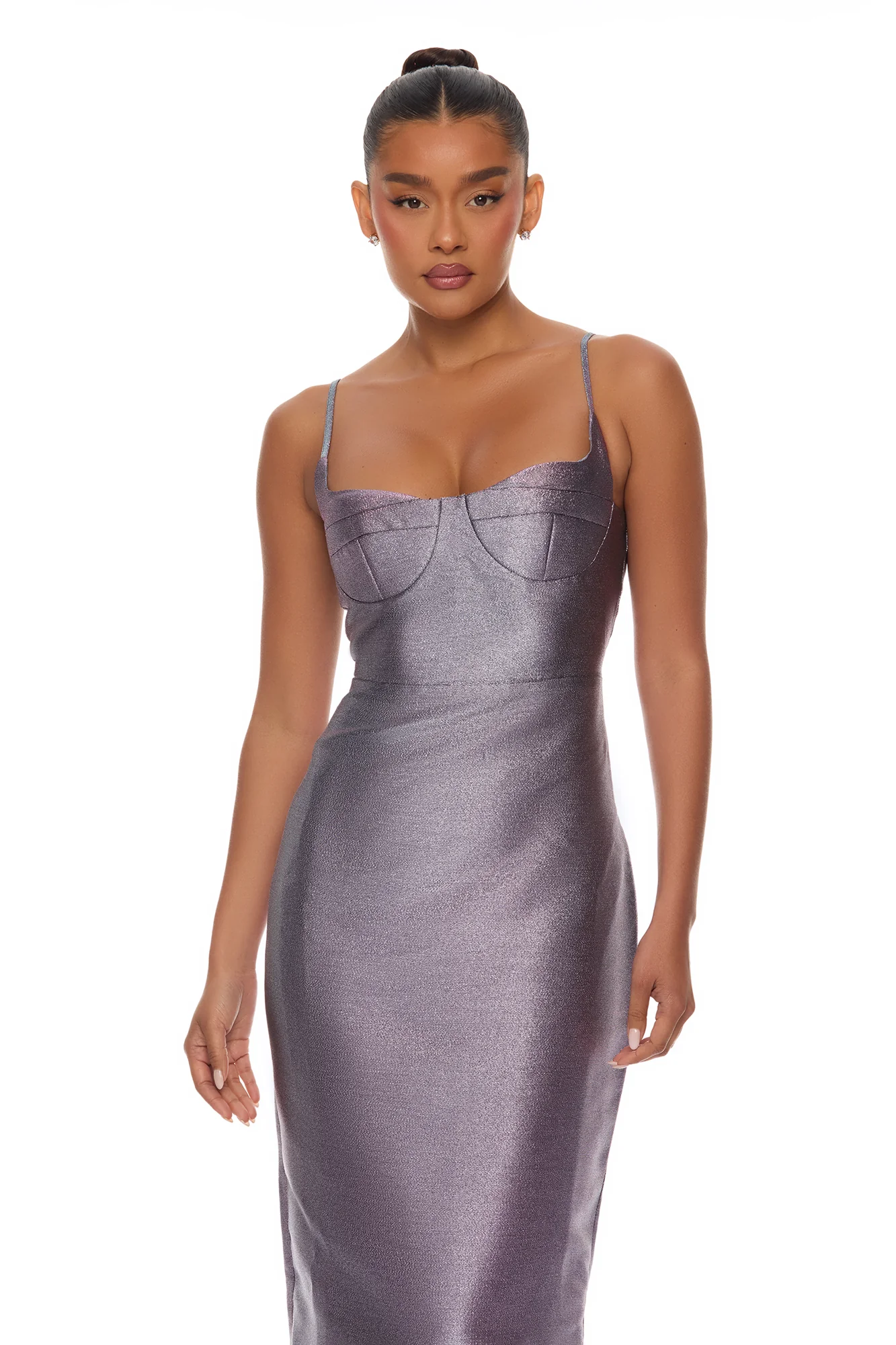 Cosmic Dream Metallic Maxi Dress - Blue/combo - Image 2