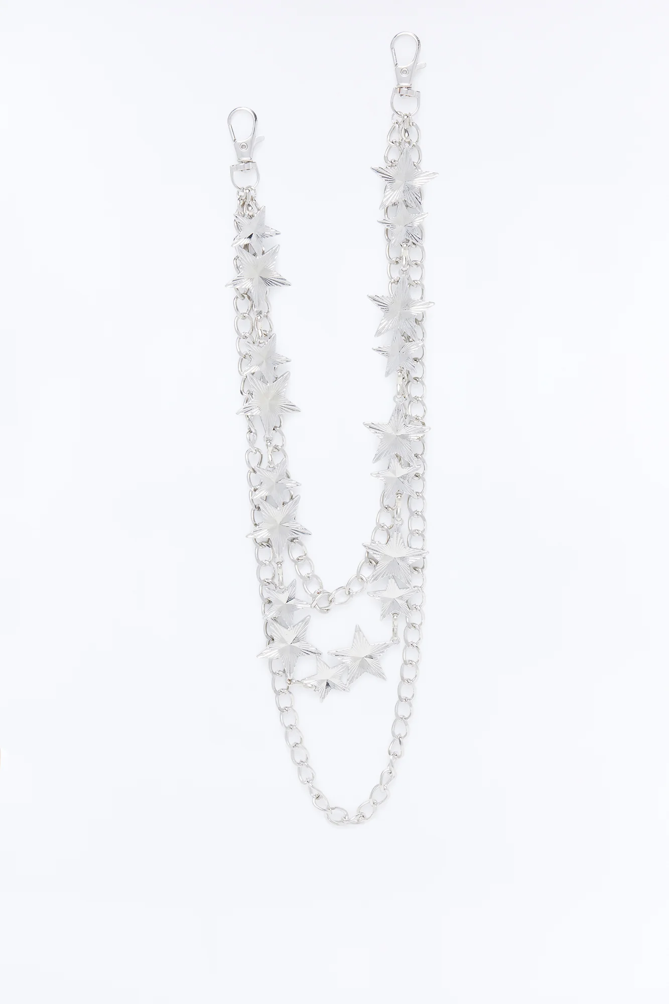 Cosmic Edge Layered Pant Chain - Silver - Image 3