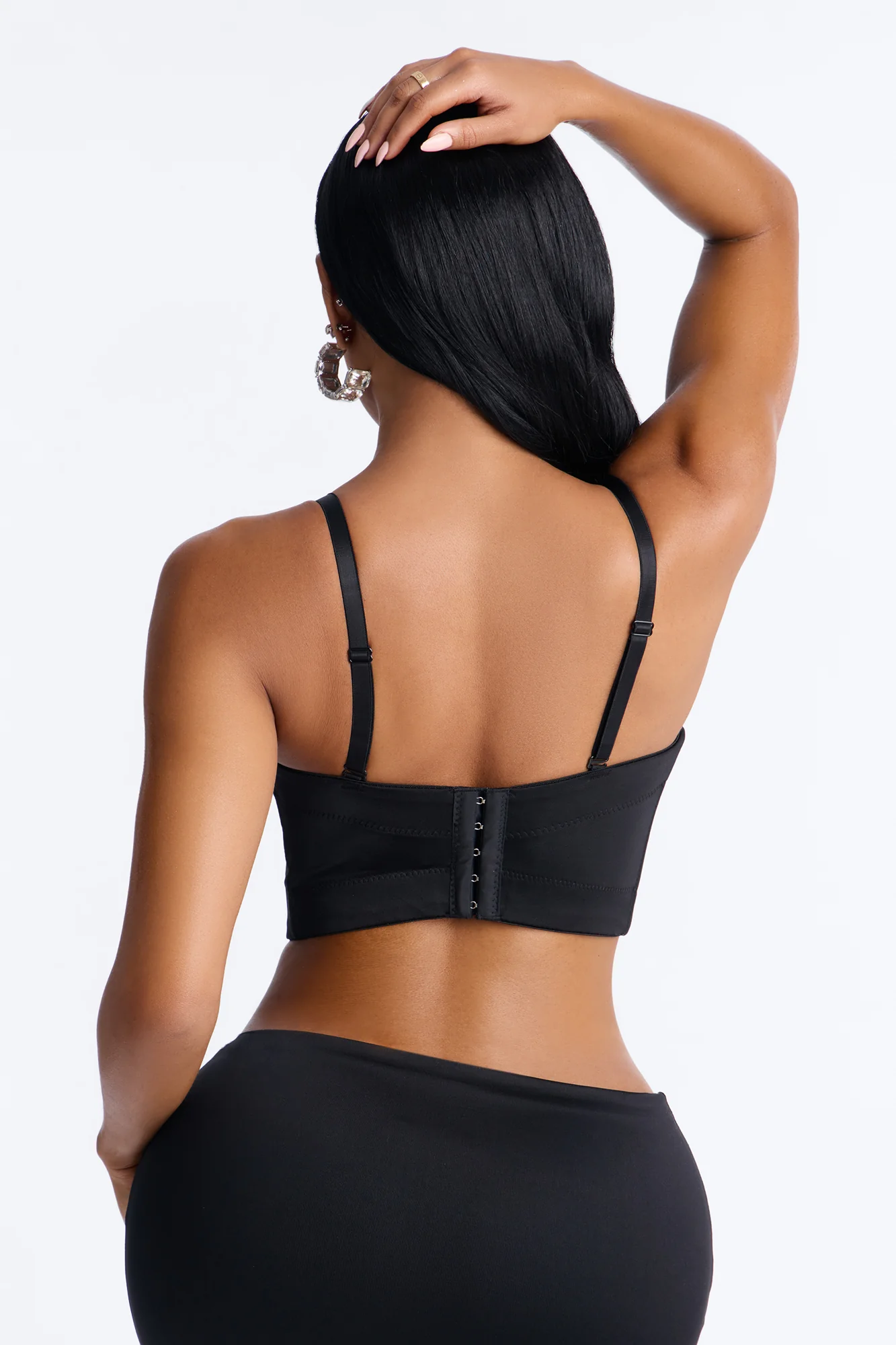 Cosmic Heat Rhinestone Embellished Corset - Red - Image 3