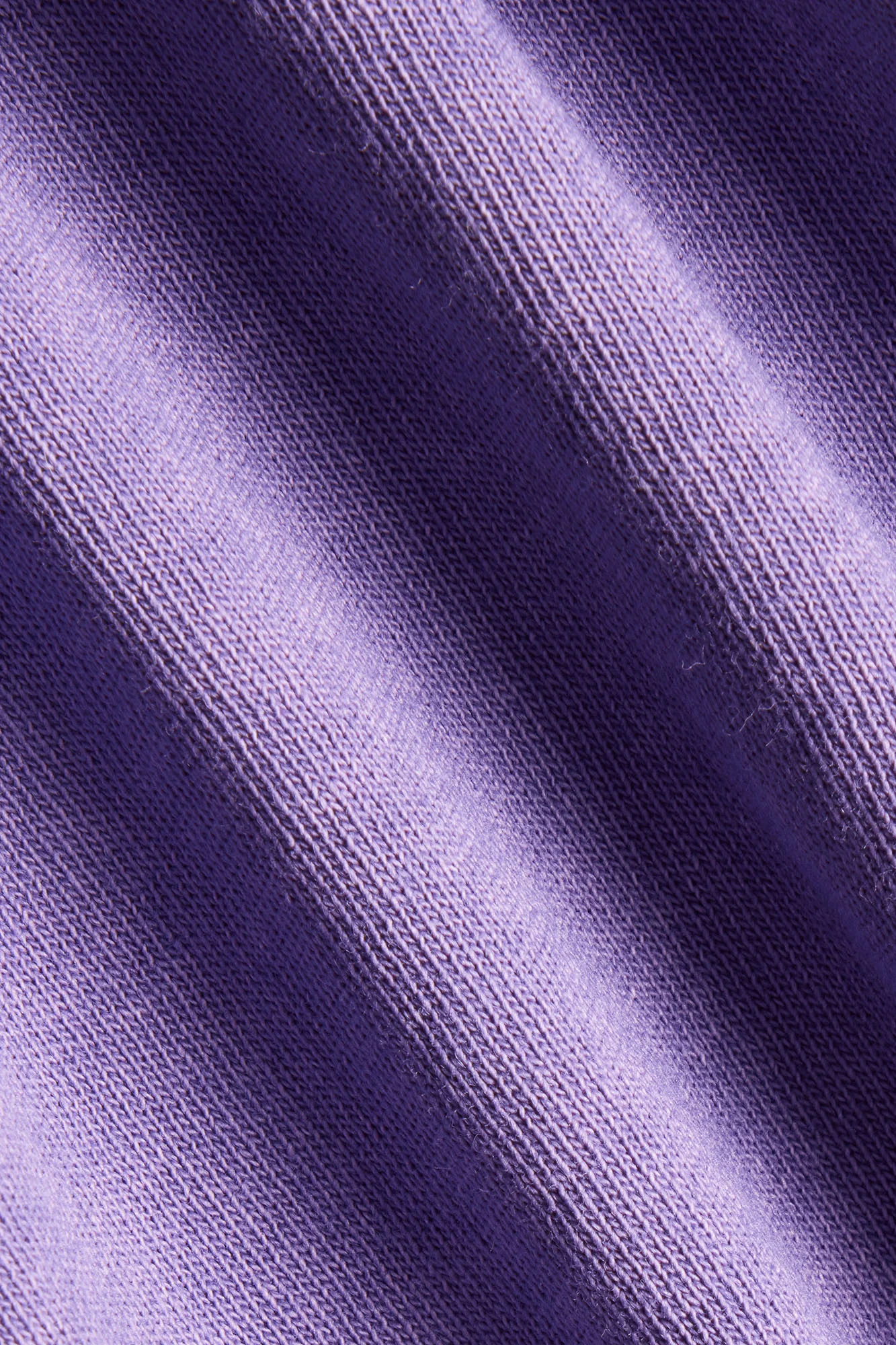 Cotton Jersey Long Sleeve Cropped Top - Iris - Image 4